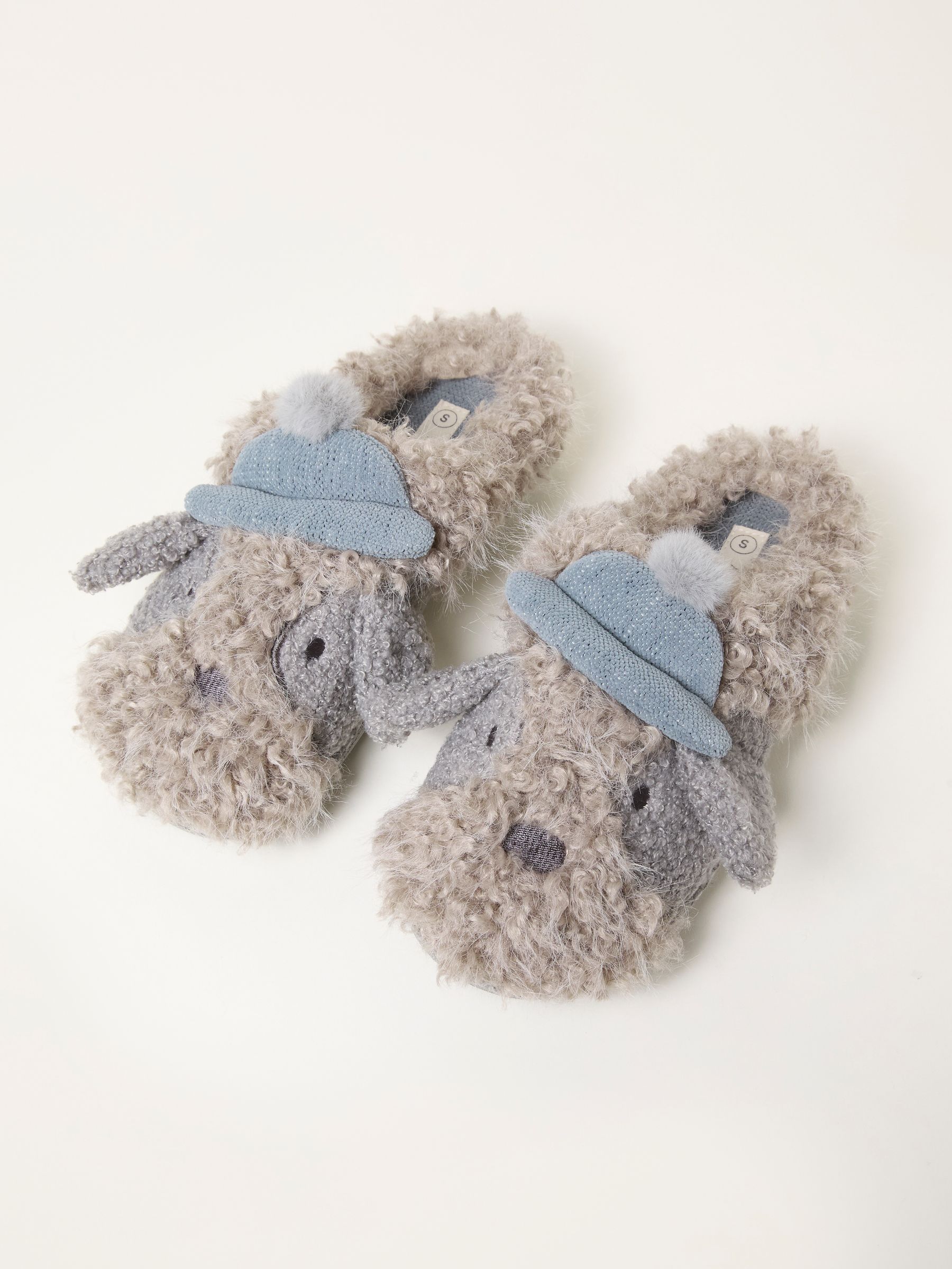 Grey Fatface Dog Slippers BNWT FAT FACE Ladies Kaia Black Mule