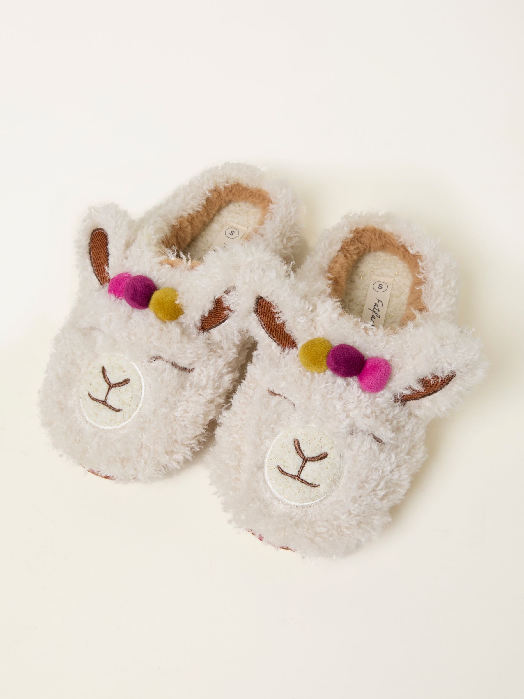 Lydia Ivory Llama Slipper FatFace