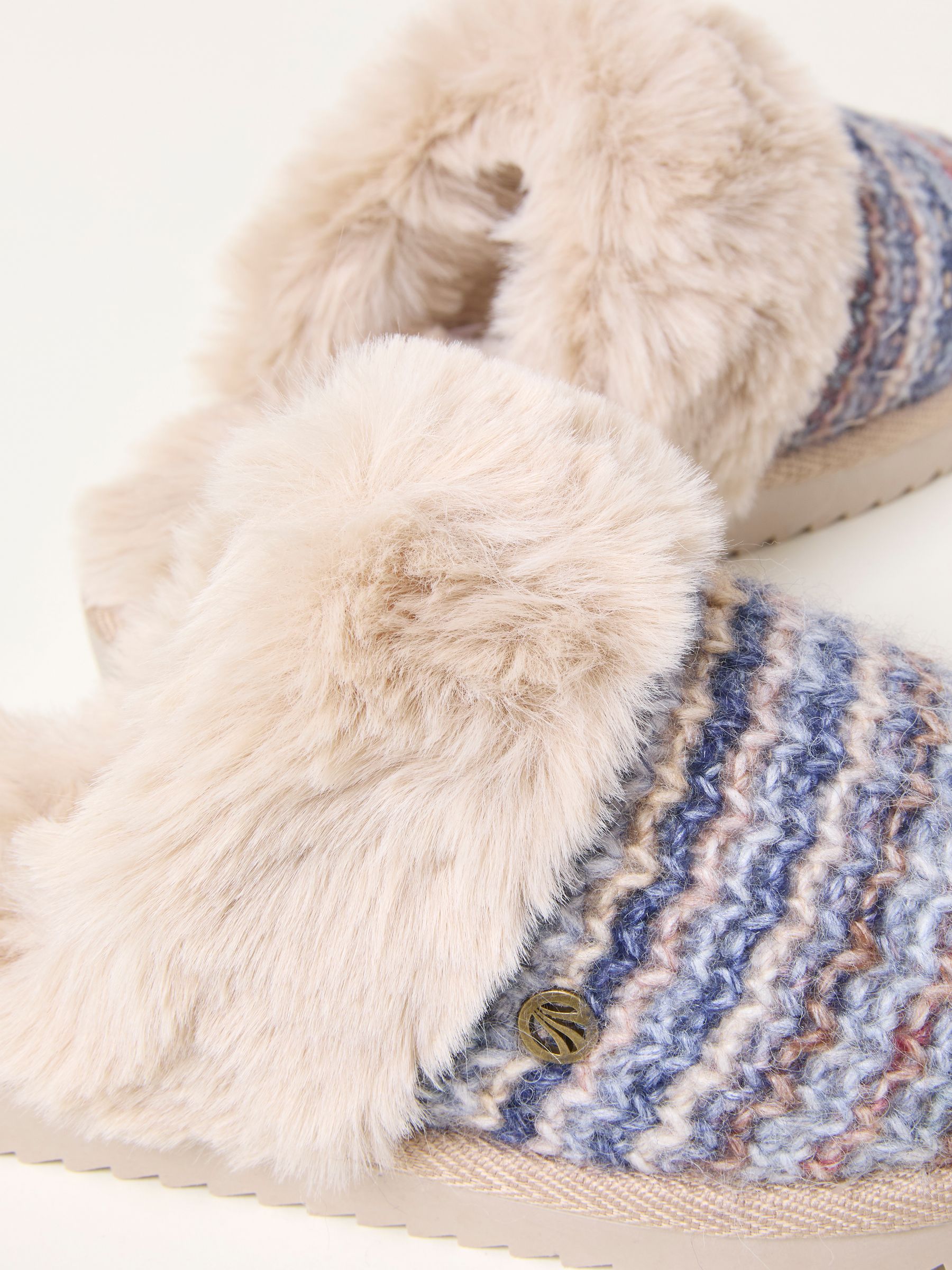 Kaia Blue Knit Mule - Image 2 of 3 Kaia Blue Knit Mule - Image 2 of 3