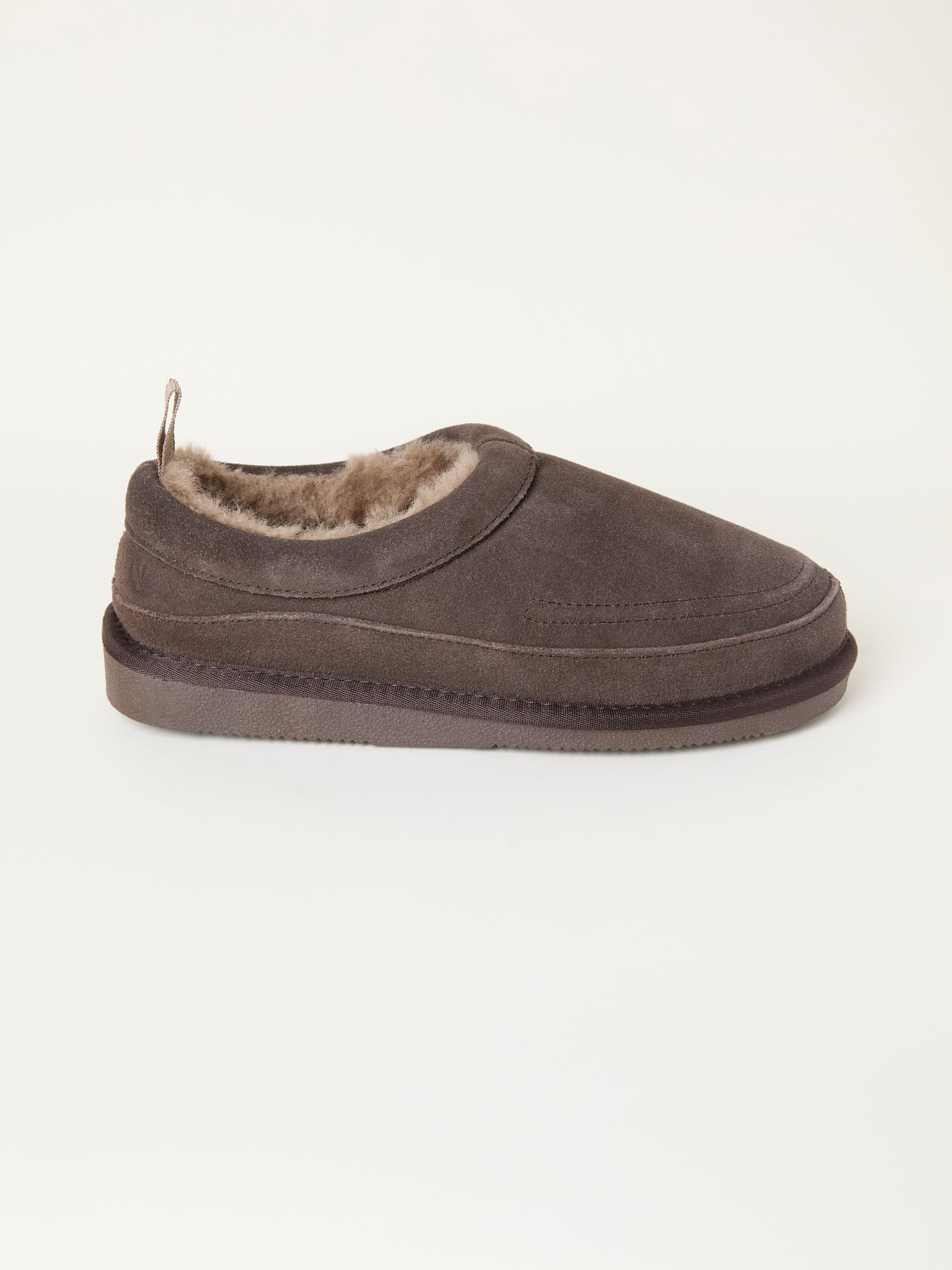 Laura Chocolate Brown Suede Slipper - Image 1 of 3 Laura Chocolate Brown Suede Slipper - Image 1 of 3