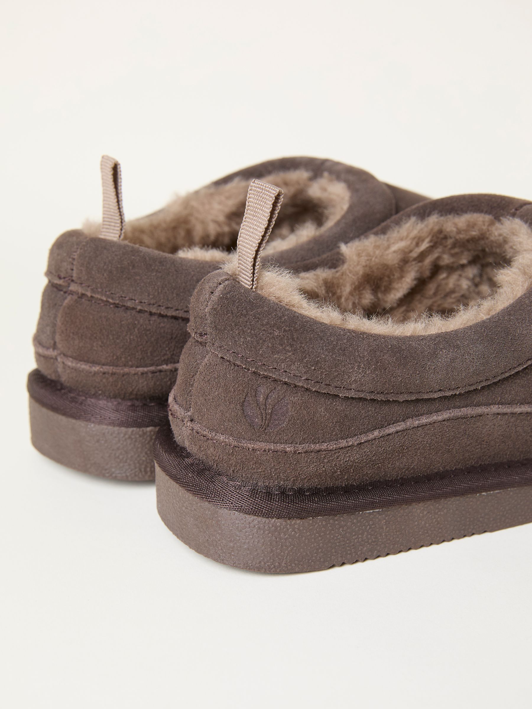 Laura Chocolate Brown Suede Slipper - Image 2 of 3 Laura Chocolate Brown Suede Slipper - Image 2 of 3