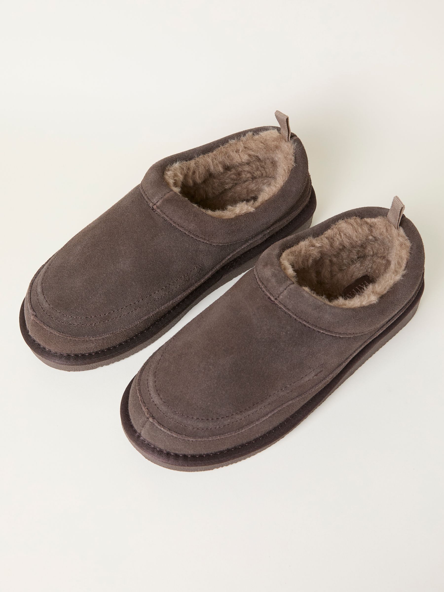 Laura Chocolate Brown Suede Slipper - Image 3 of 3 Laura Chocolate Brown Suede Slipper - Image 3 of 3