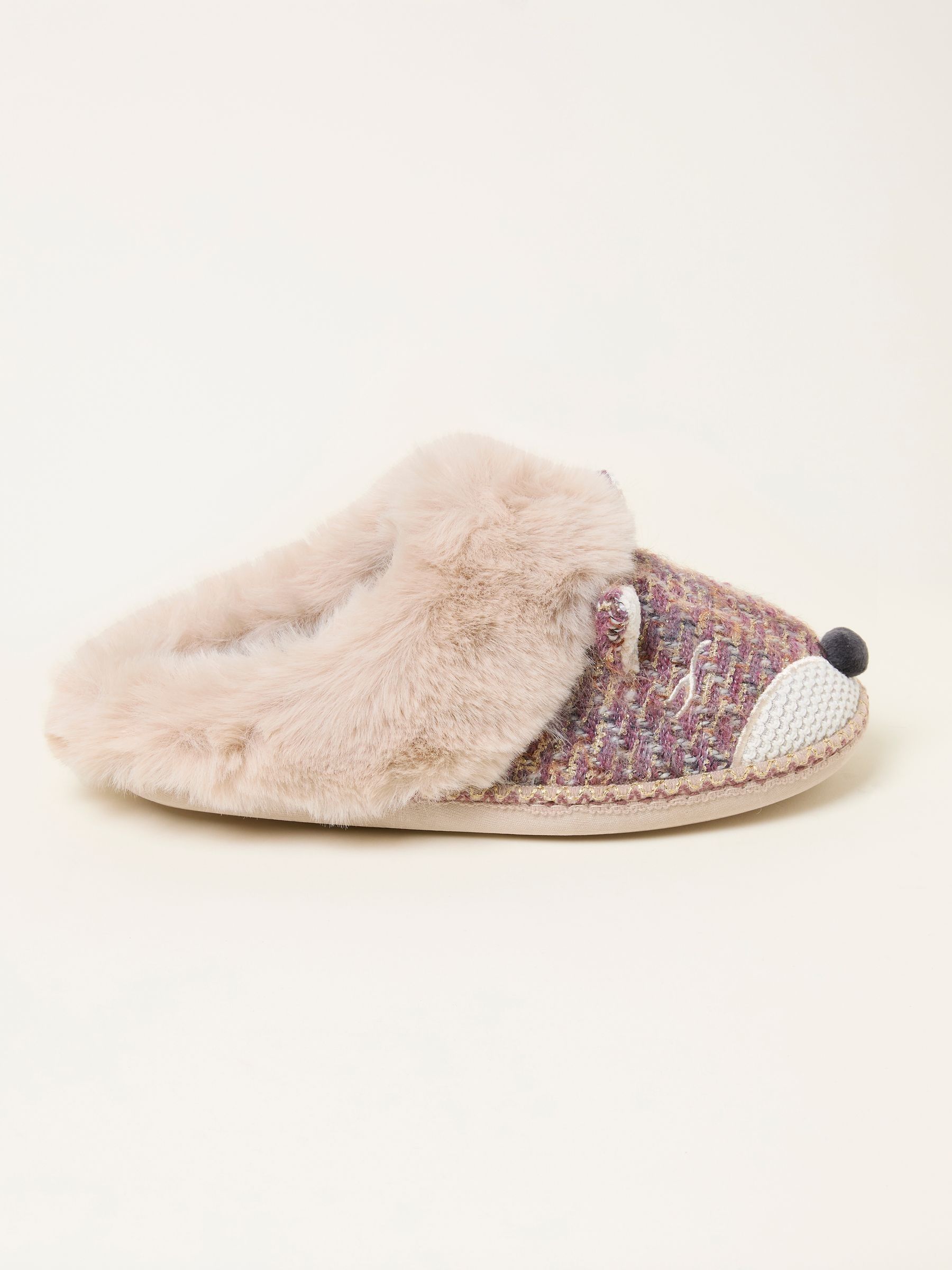 Pink/Cream Fifi Fox Slipper - Image 2 of 3 Pink/Cream Fifi Fox Slipper - Image 2 of 3