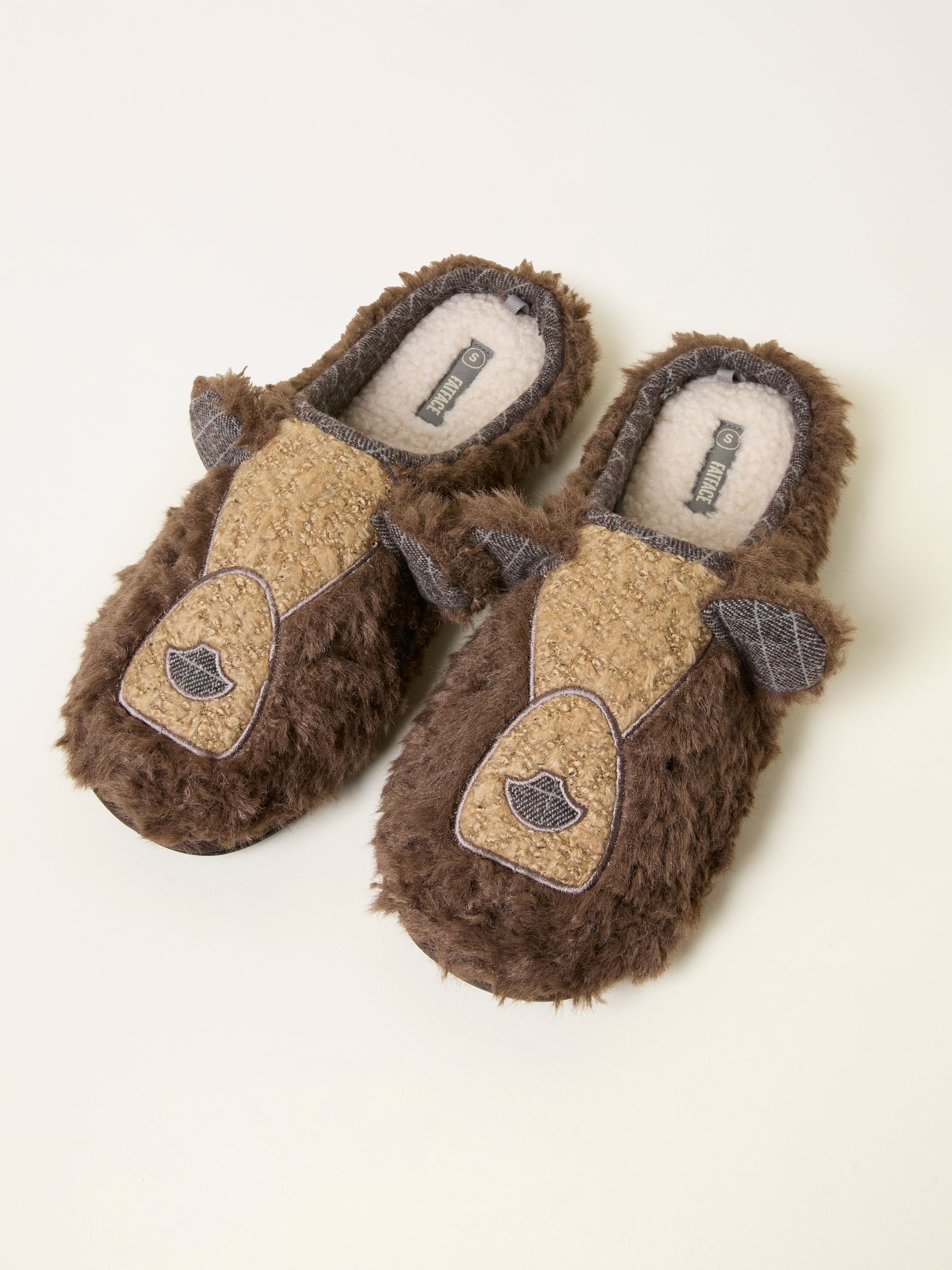 Brown Grizzles Bear Slipper FatFace