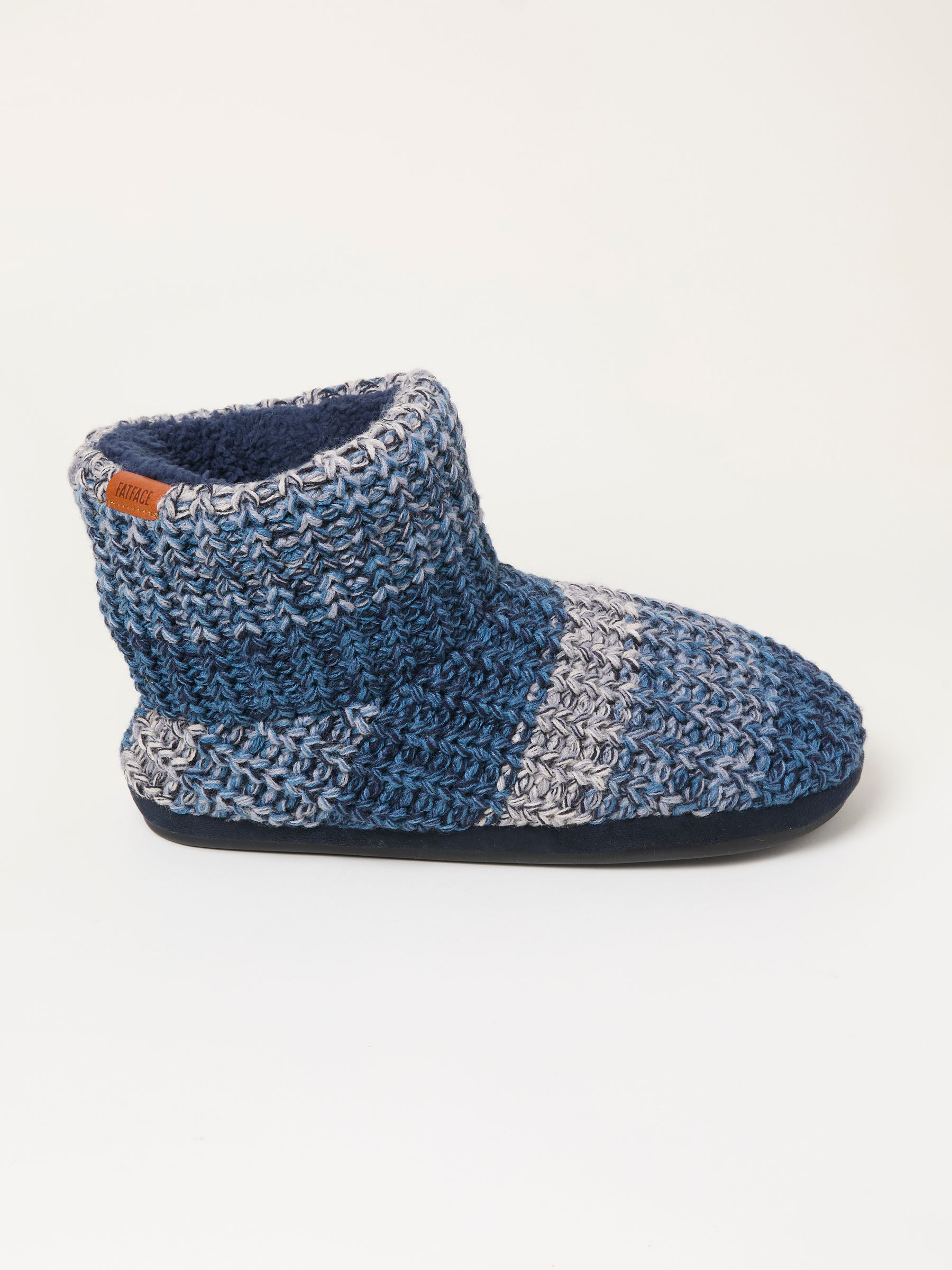 Matthew Blue Knit Boot - Image 1 of 3 Matthew Blue Knit Boot - Image 1 of 3