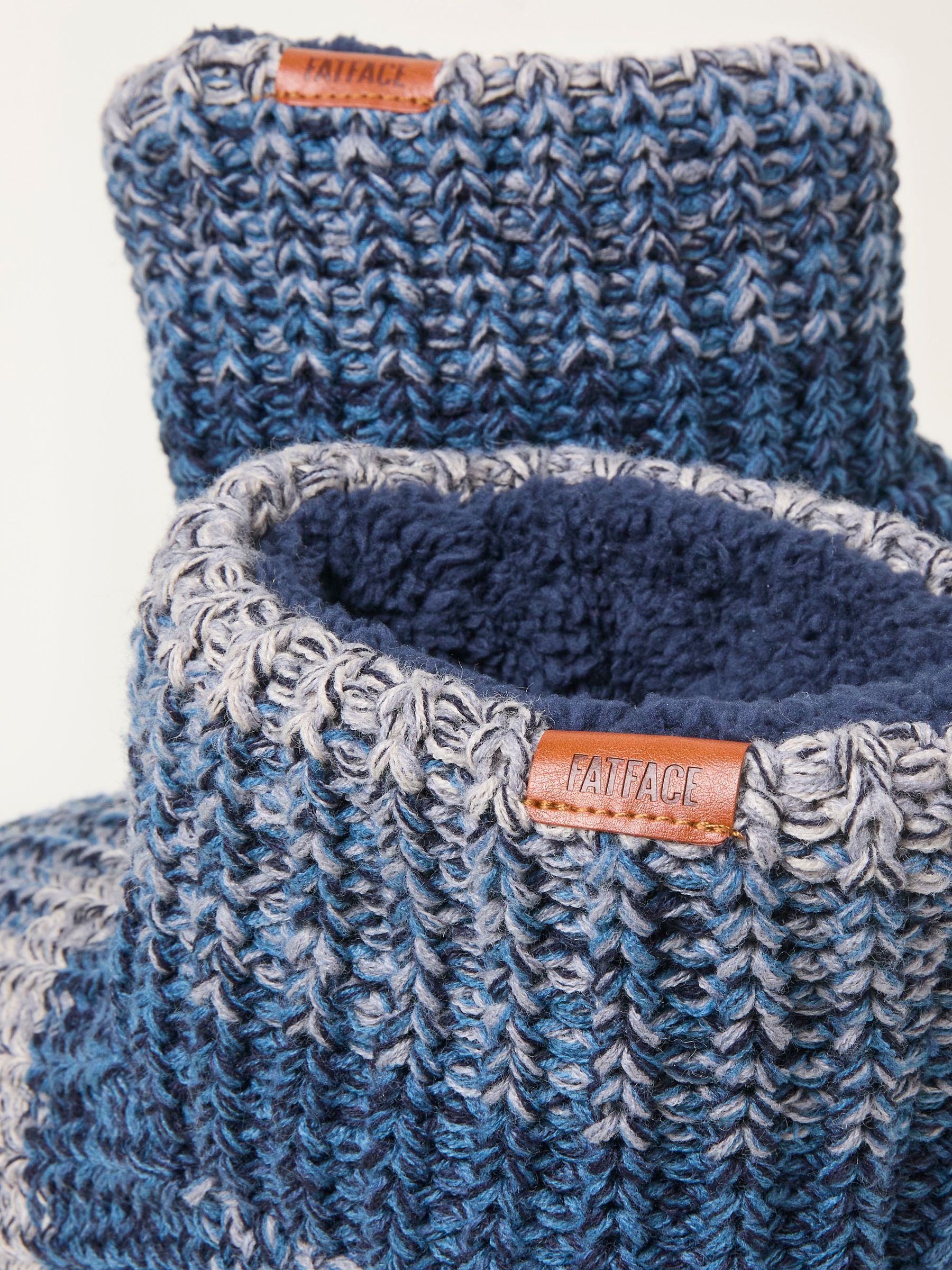 Matthew Blue Knit Boot - Image 2 of 3 Matthew Blue Knit Boot - Image 2 of 3