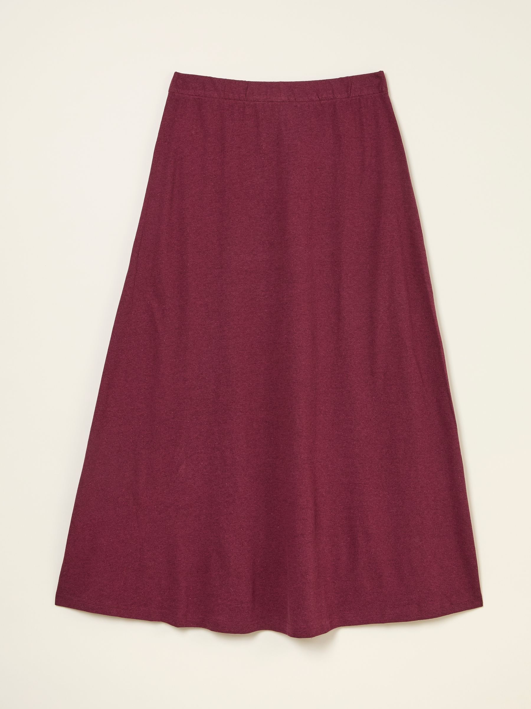 Kitty Burgundy Red Jersey Midi Skirt - Image 6 of 6