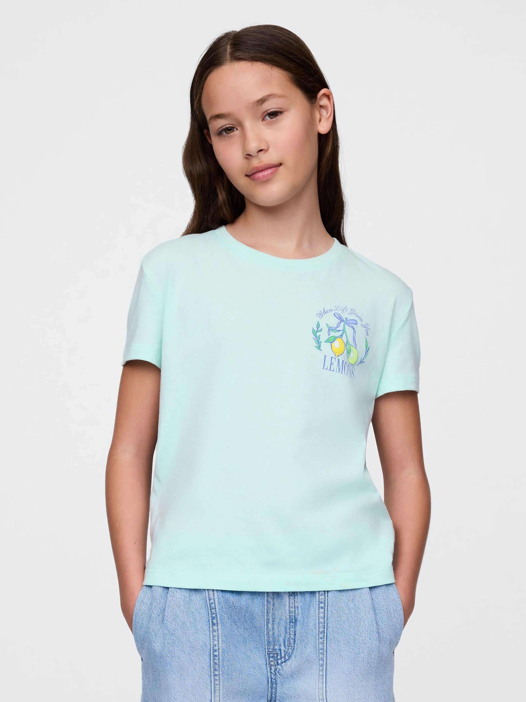 Blue Lemon Short Sleeve Crew Neck Graphic T-Shirt (4-13yrs) - Image 2 of 4