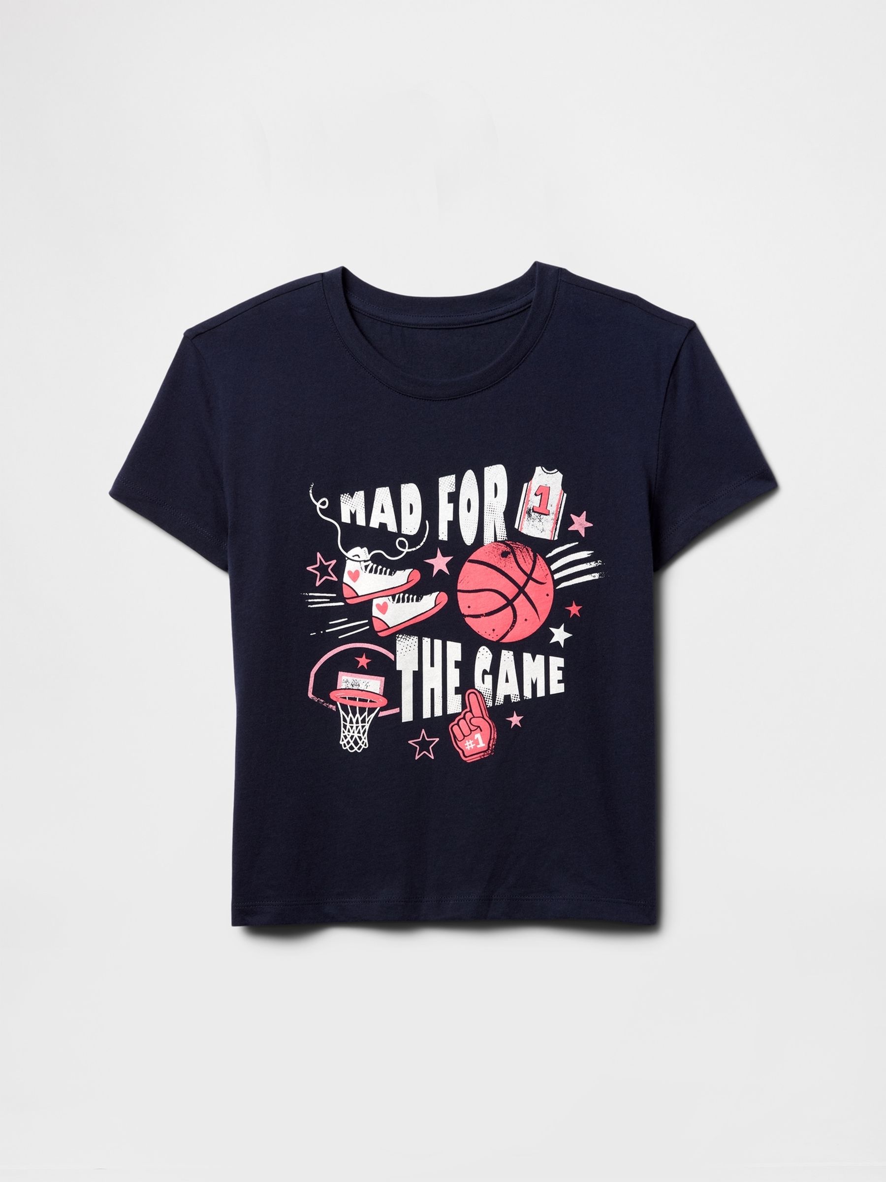 Navy/Blue Baskeball Short Sleeve Crew Neck Graphic T-Shirt (4-13yrs) - Image 3 of 4
