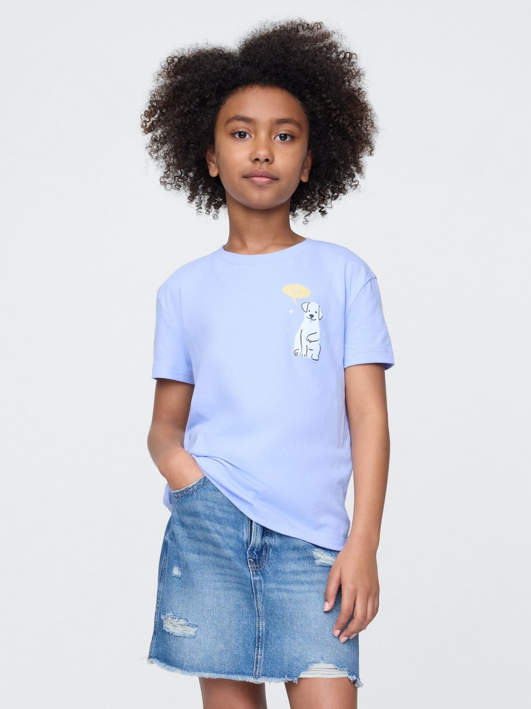 Purple Dog Short Sleeve Crew Neck Graphic T-Shirt (4-13yrs) - Image 2 of 4
