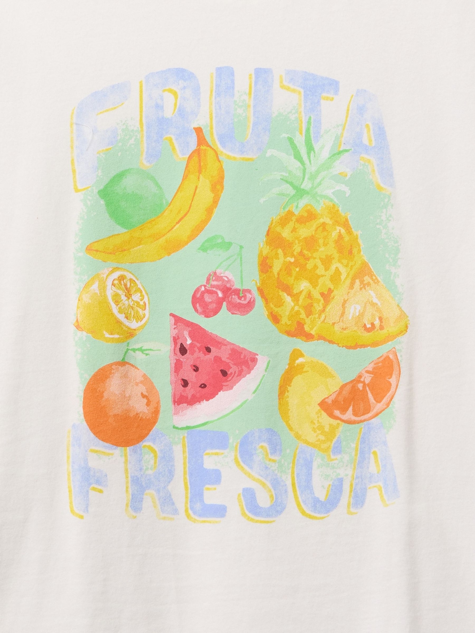 White Fruit Short Sleeve Crew Neck Graphic T-Shirt (4-13yrs) - Image 3 of 3