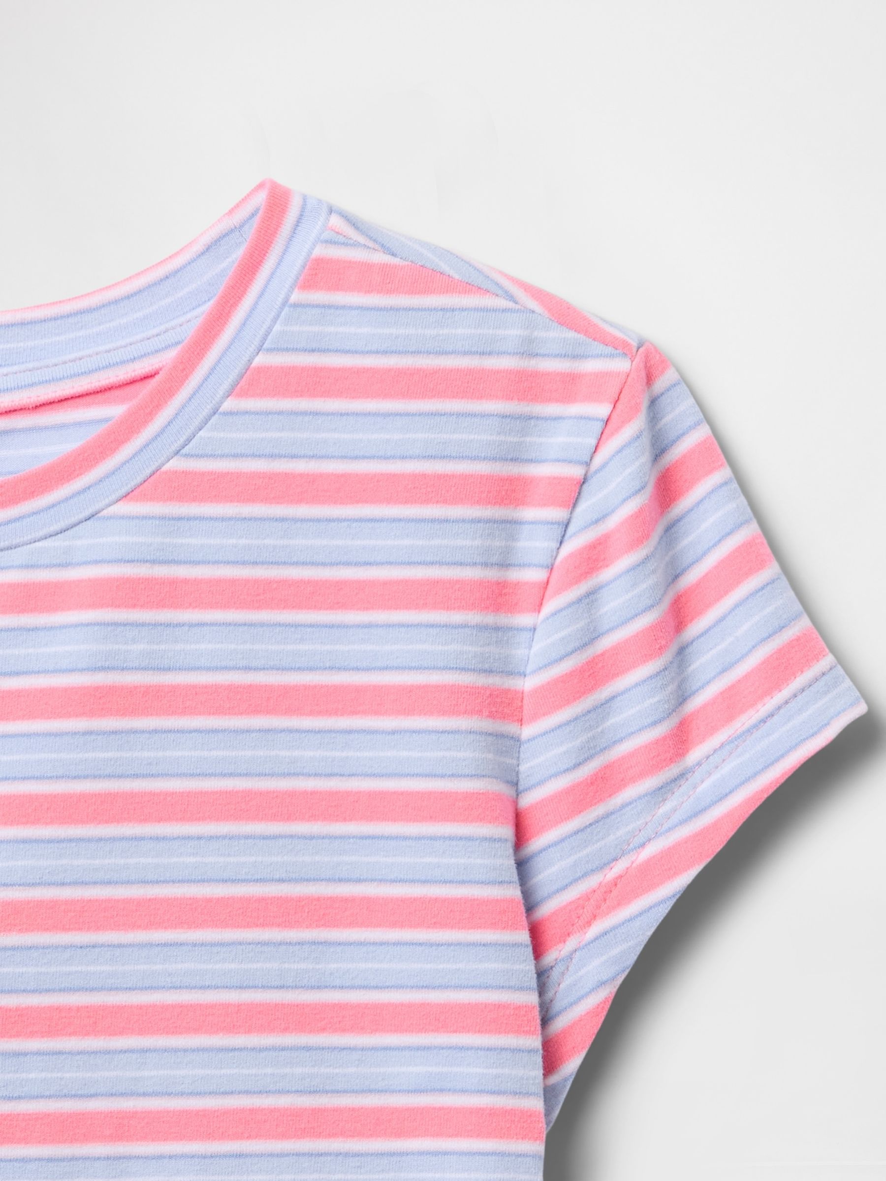 Pink Stripe Crew Neck T-Shirt (4-13yrs) - Image 4 of 4