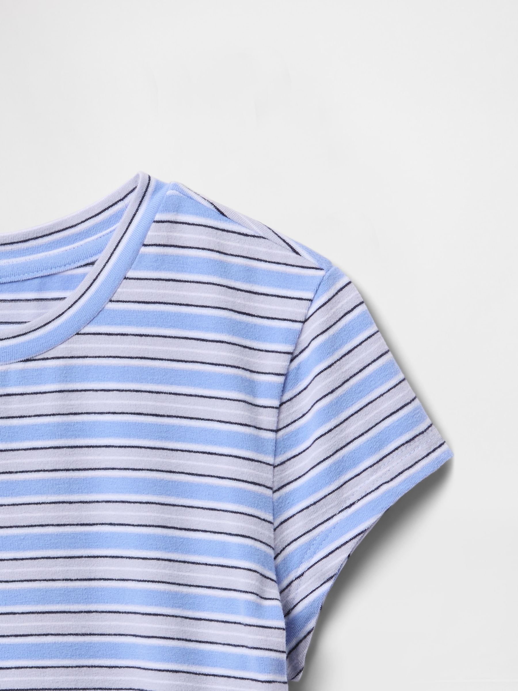 Blue Stripe Crew Neck T-Shirt (4-13yrs) - Image 4 of 4