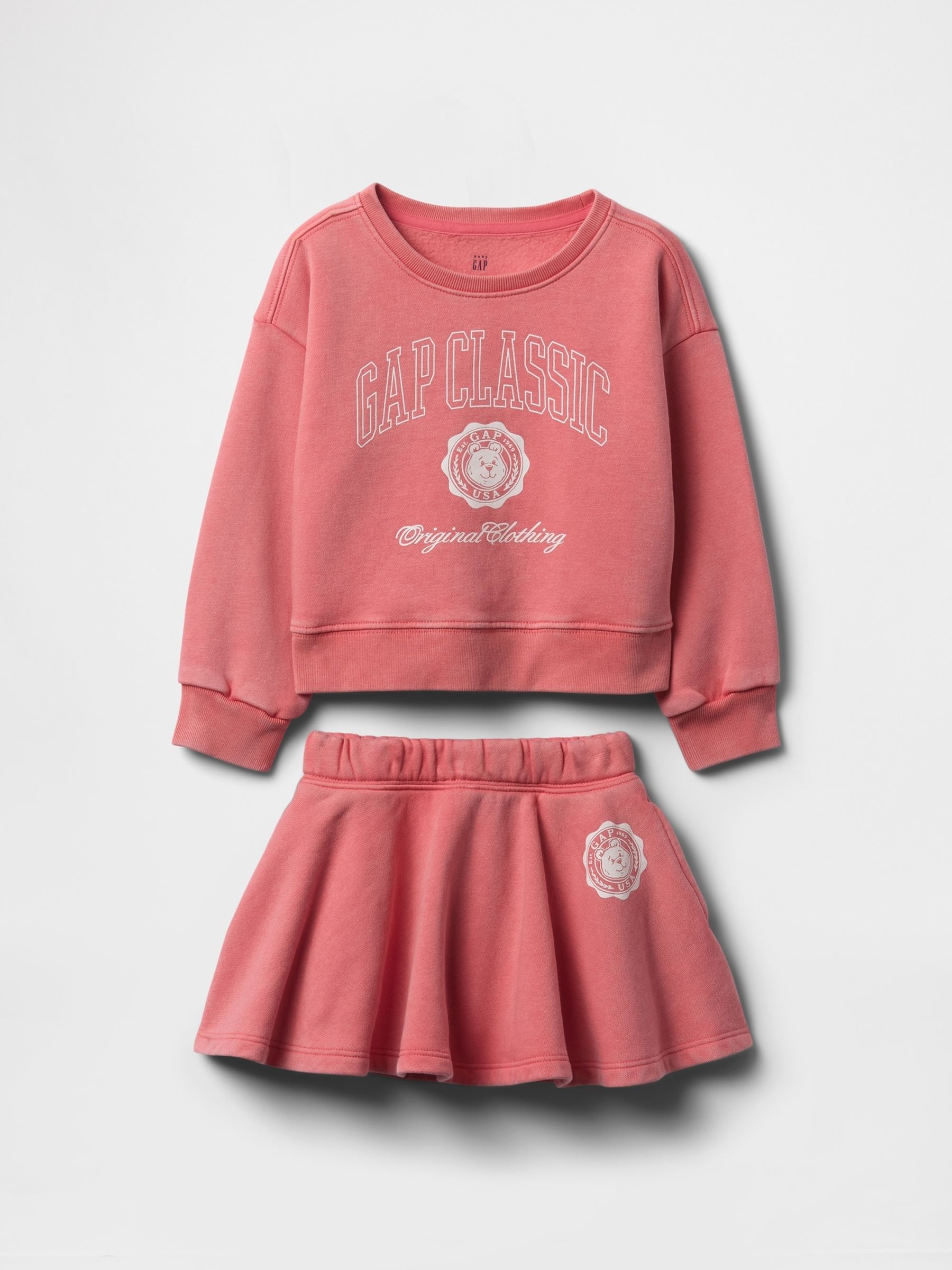 Vintage Red Vintage Soft Skort & Sweatshirt Set (6mths-5yrs) - Image 1 of 3