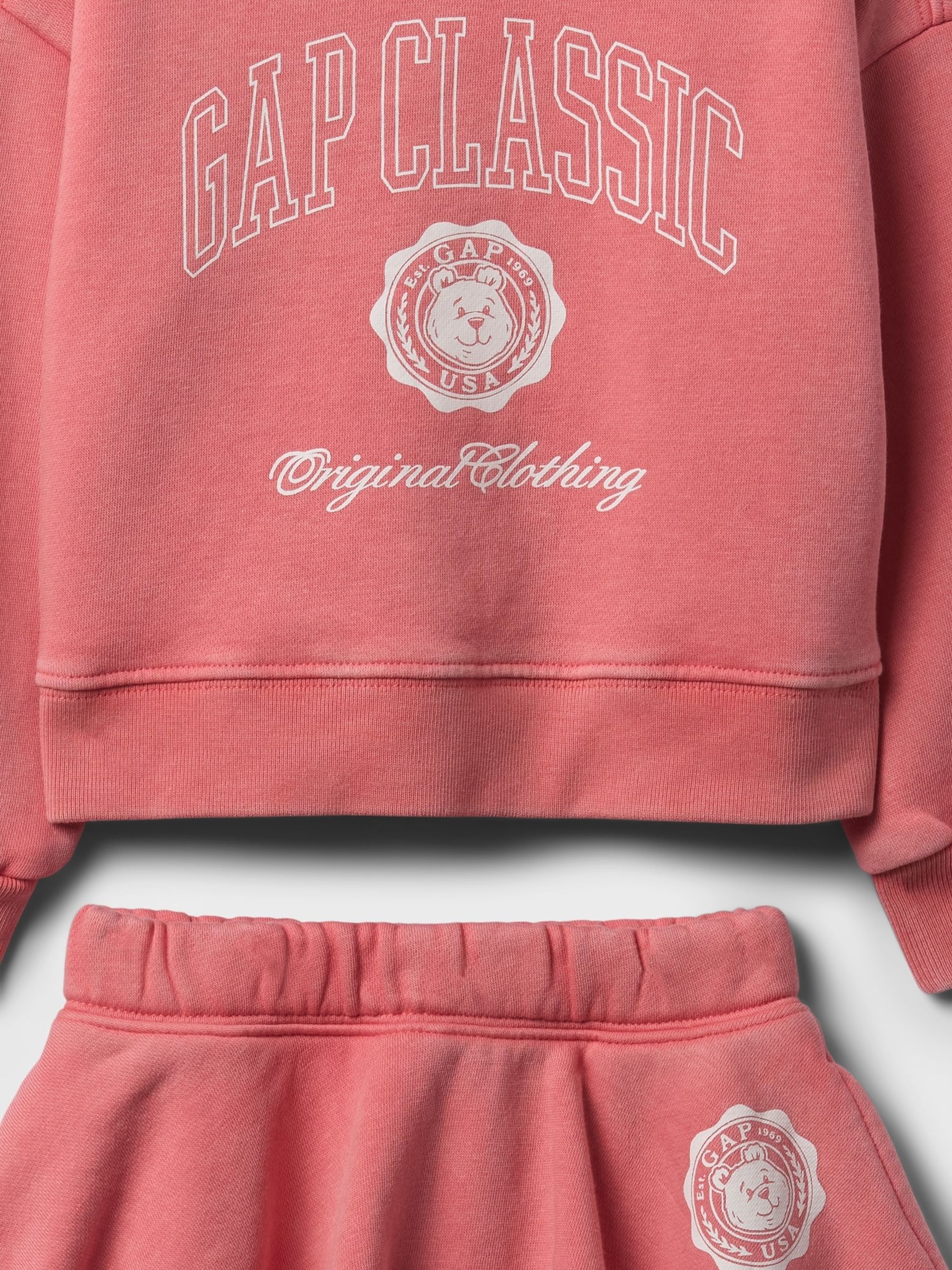 Vintage Red Vintage Soft Skort & Sweatshirt Set (6mths-5yrs) - Image 3 of 3