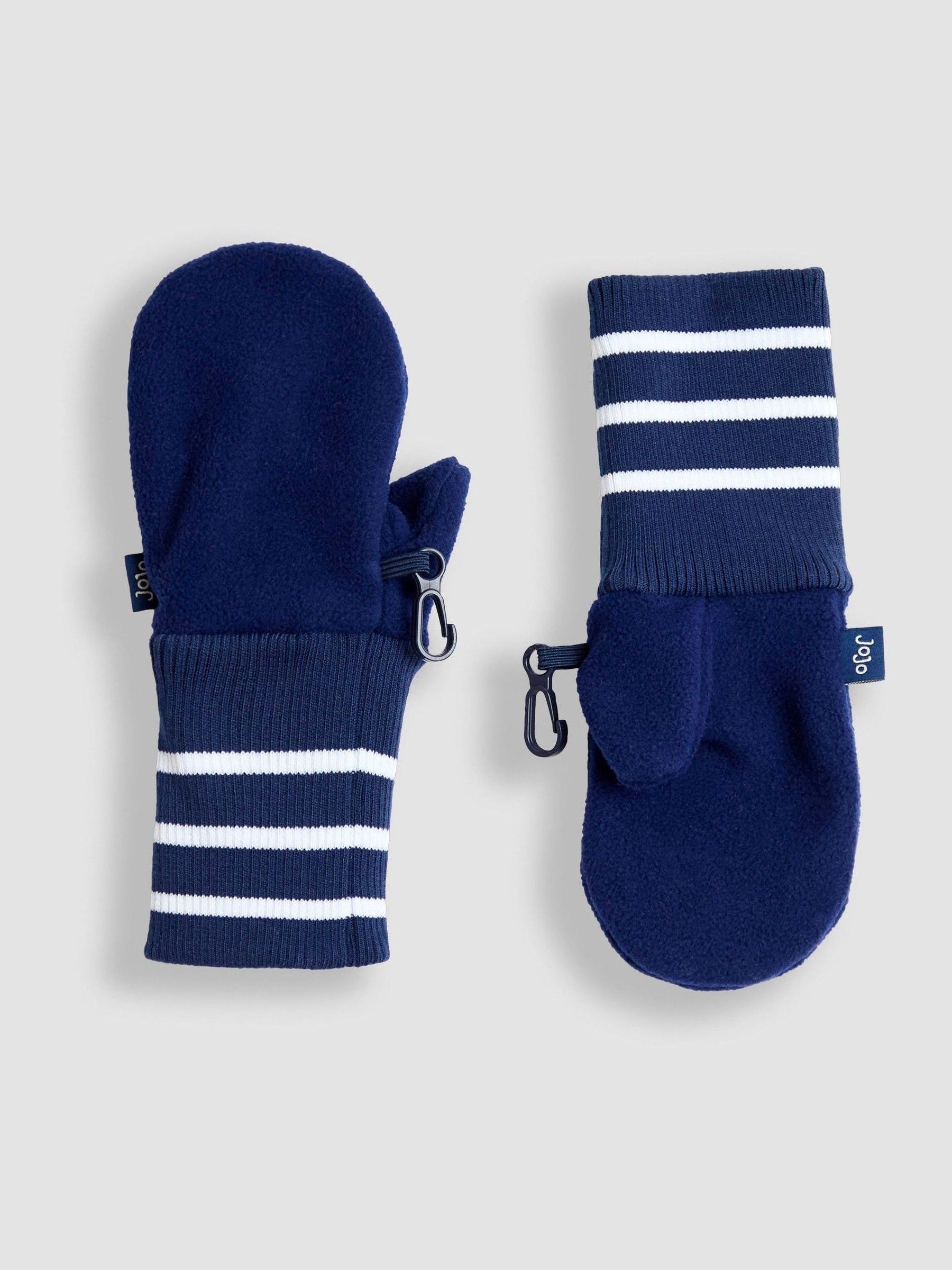 Navy Polar Fleece Mittens With Cuff | JoJo Maman Bébé