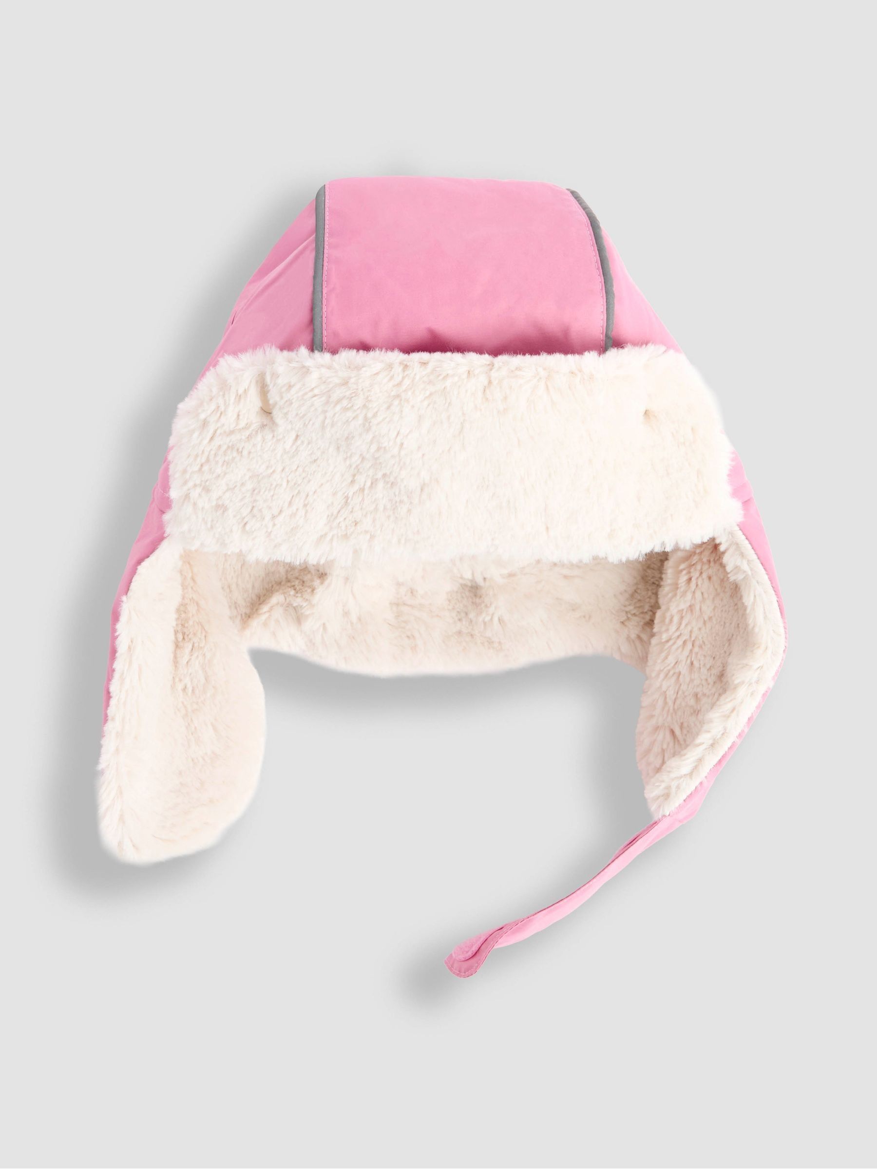Pink Leopard Print Cosy Trapper Hat - Image 1 of 3