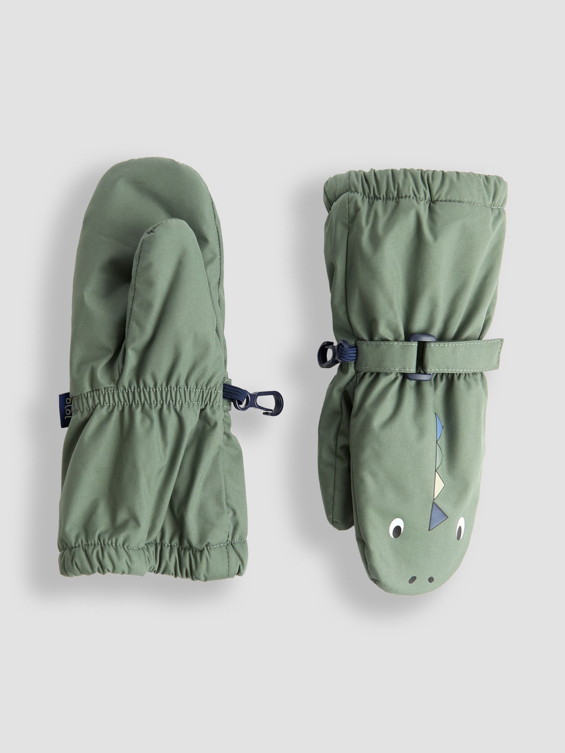 Green Dino Waterproof Fleece Lined Mittens - Image 3 of 3