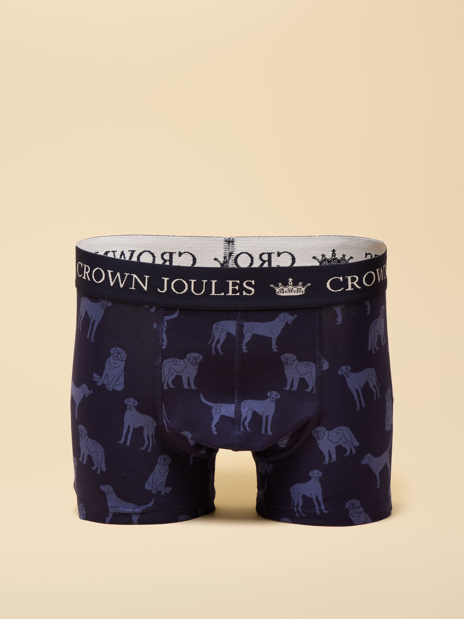 Crown Joules Red & Navy Cotton Jersey Boxer Shorts - 3 Pack - Image 2 of 4