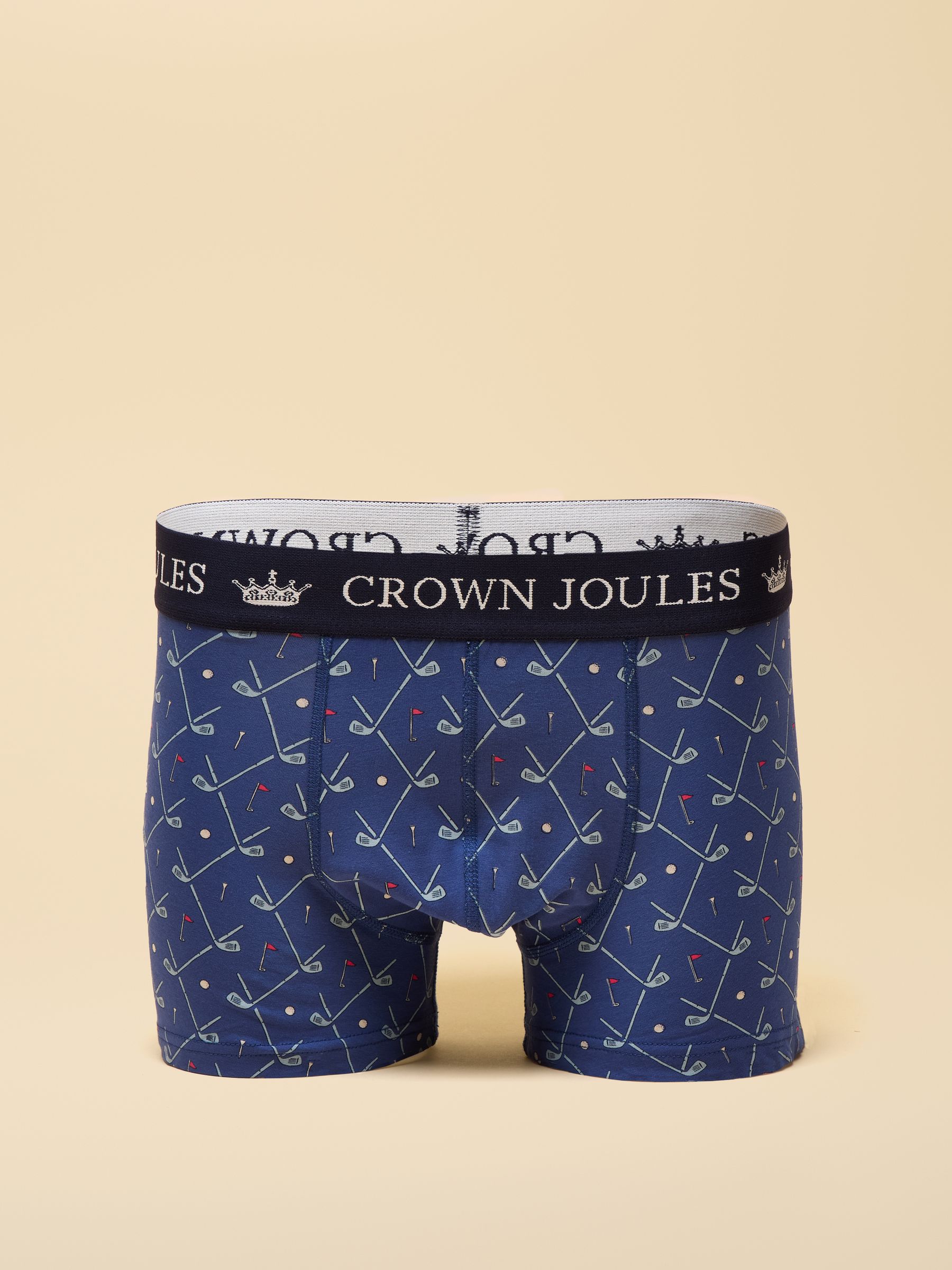 Crown Joules Blue & Pink Cotton Jersey Boxer Shorts - 3 Pack - Image 4 of 4