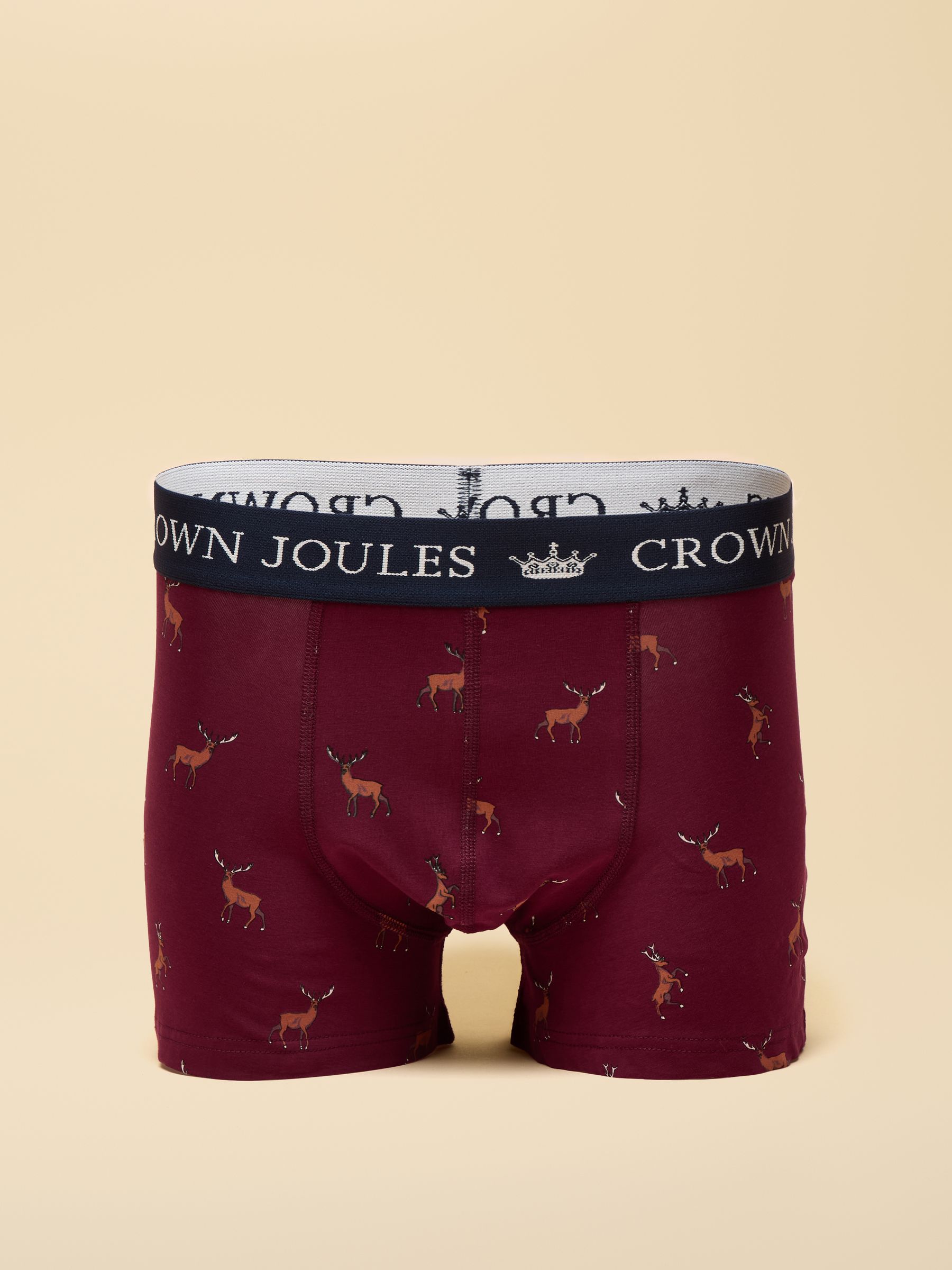 Crown Joules Navy & Burgundy Cotton Jersey Boxer Shorts - 5 Pack - Image 2 of 6