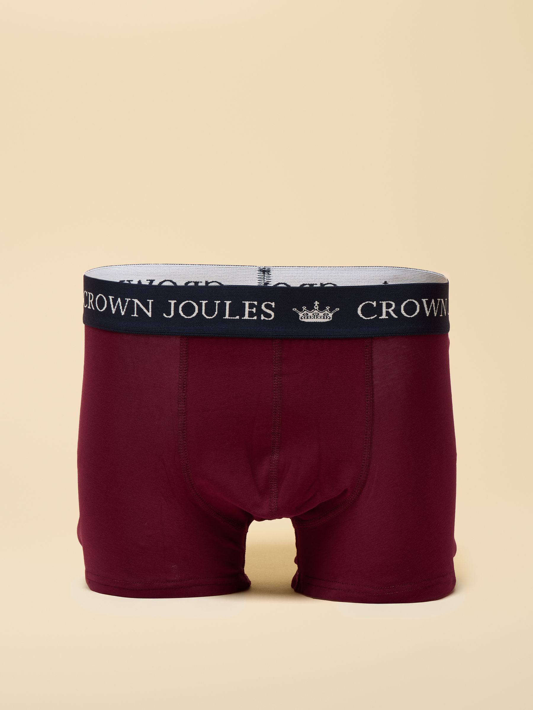 Crown Joules Navy & Burgundy Cotton Jersey Boxer Shorts - 5 Pack - Image 5 of 6