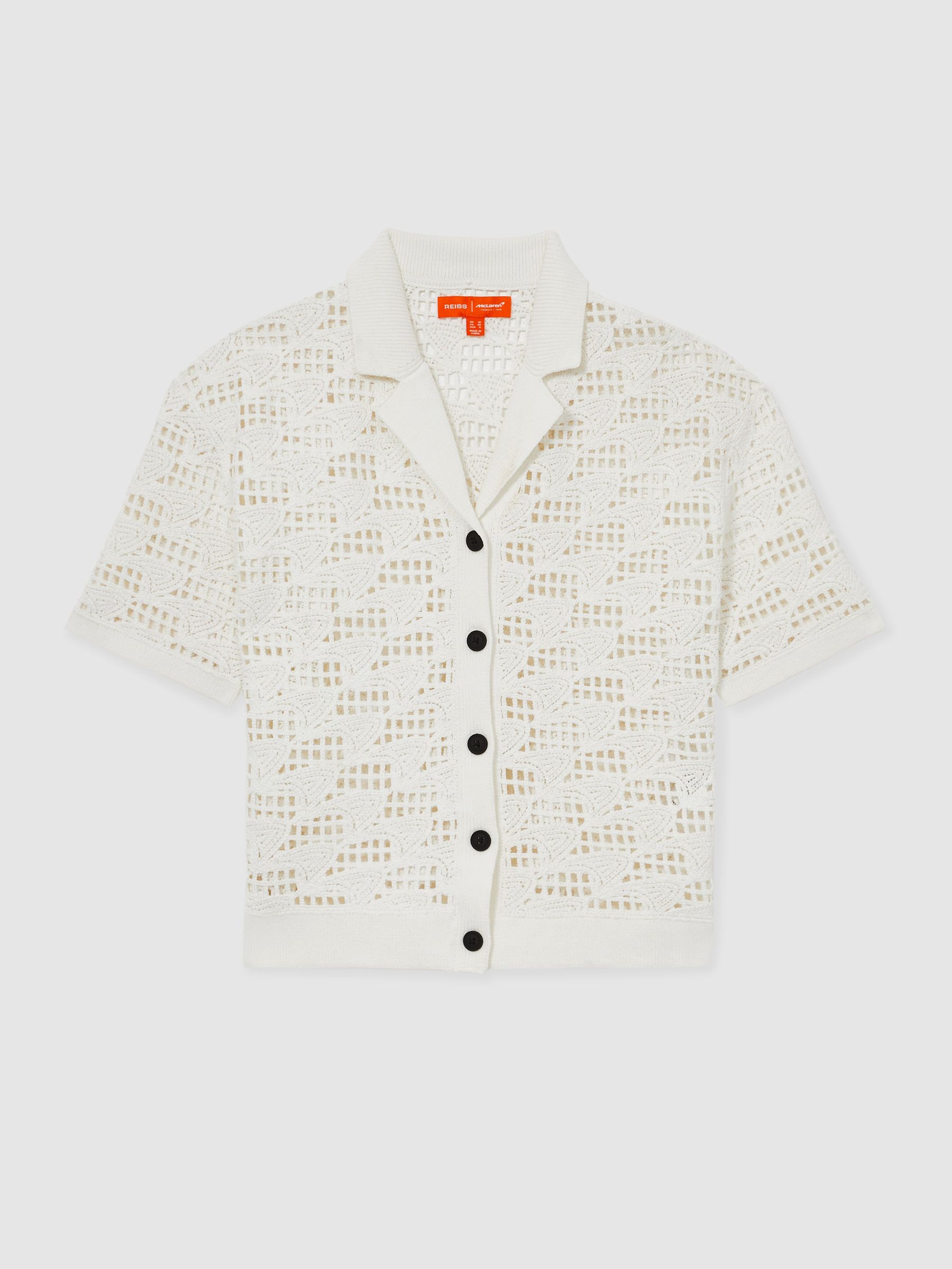 McLaren F1 Team Speedmark Crochet Shirt in White - Image 2 of 5