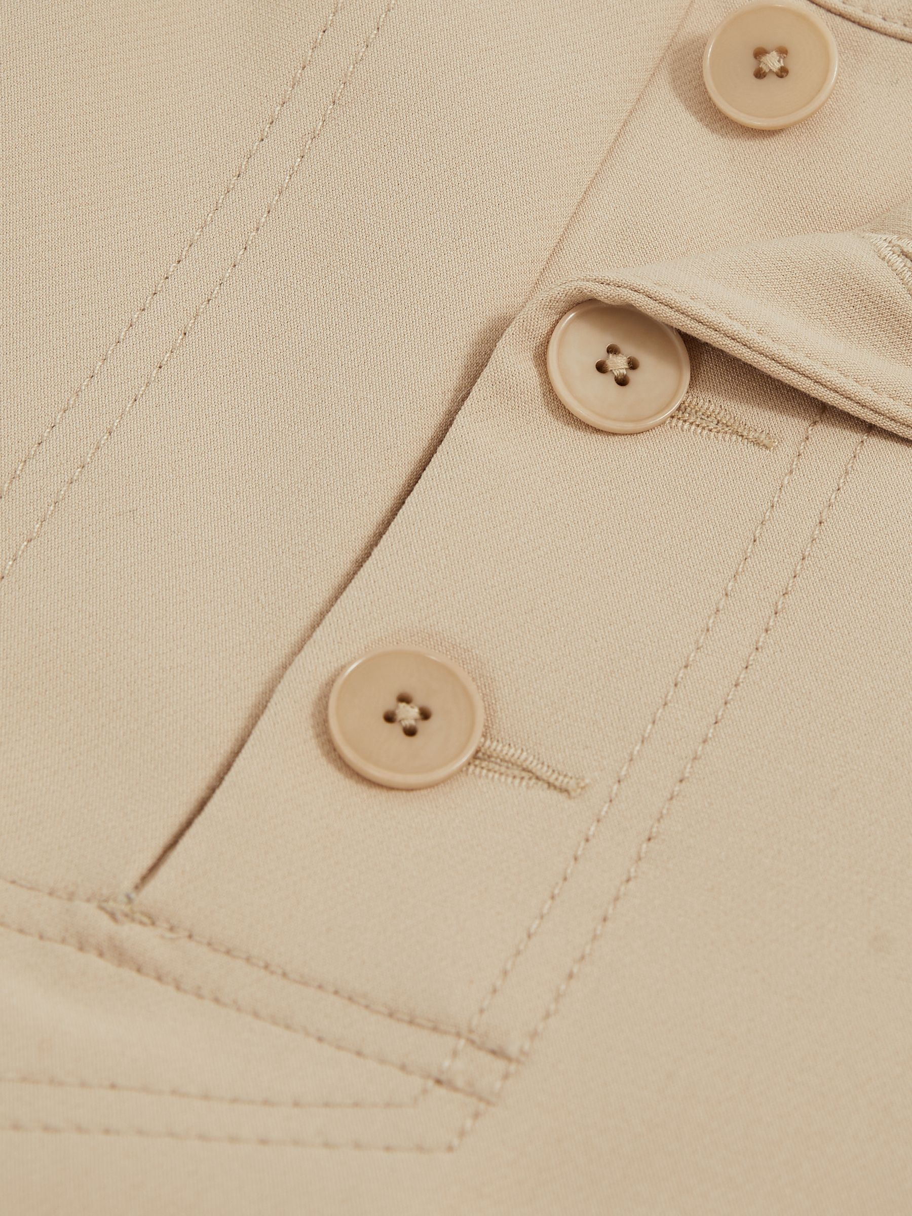 Button-Detail Wide-Leg Trousers in Neutral - Image 7 of 7
