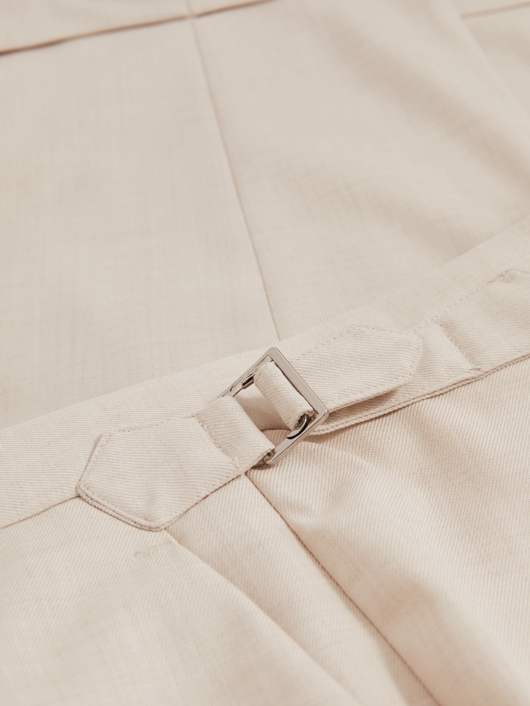 Tapered Turn-Up Trousers in Ecru - Image 6 of 6