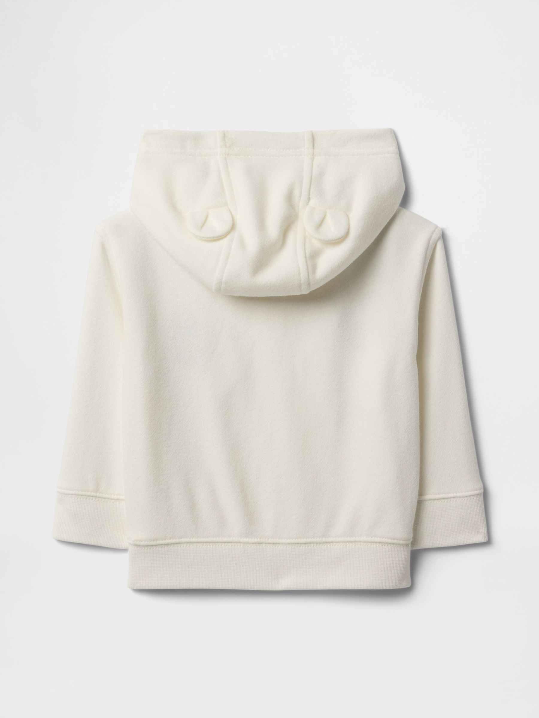 White Vintage Soft Bear Logo Zip Hoodie (Newborn-24mths) - Image 2 of 2
