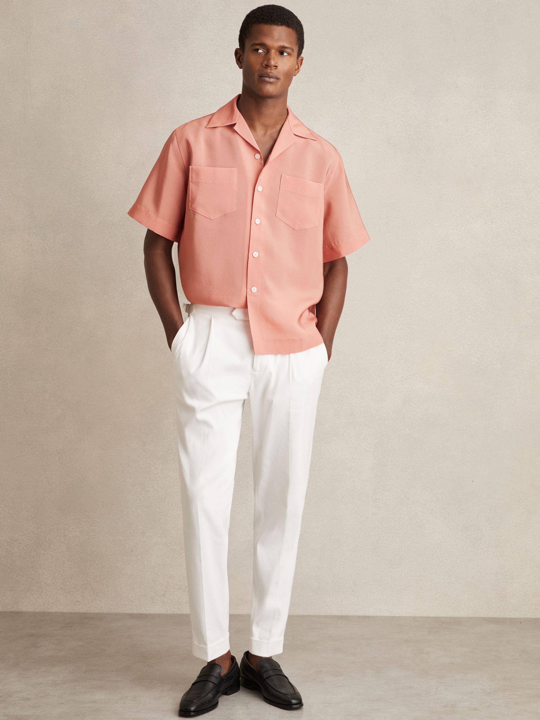 Organza Twin-Pocket Oversize Shirt in Dusty Rose - Image 3 of 6
