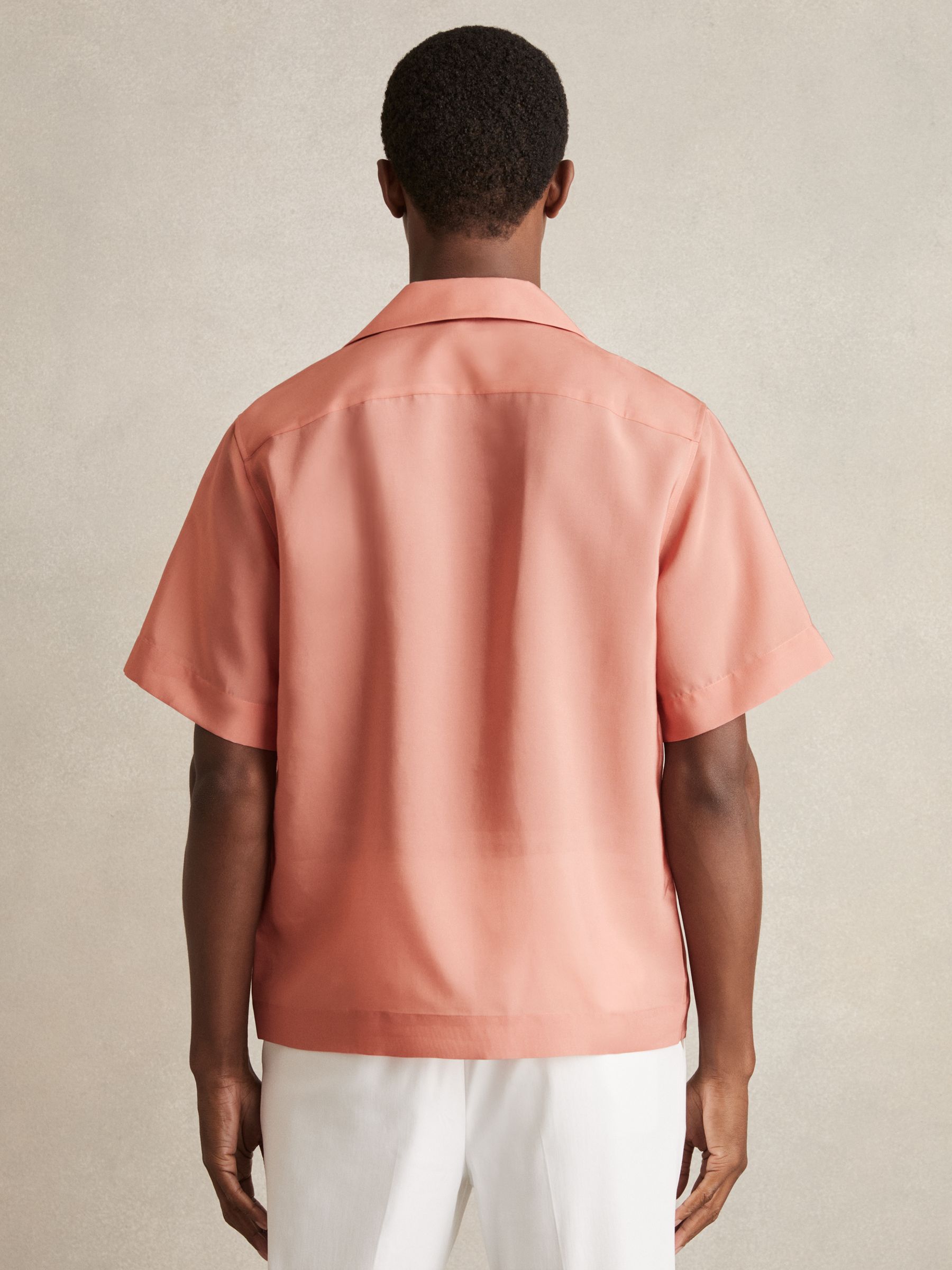 Organza Twin-Pocket Oversize Shirt in Dusty Rose - Image 5 of 6