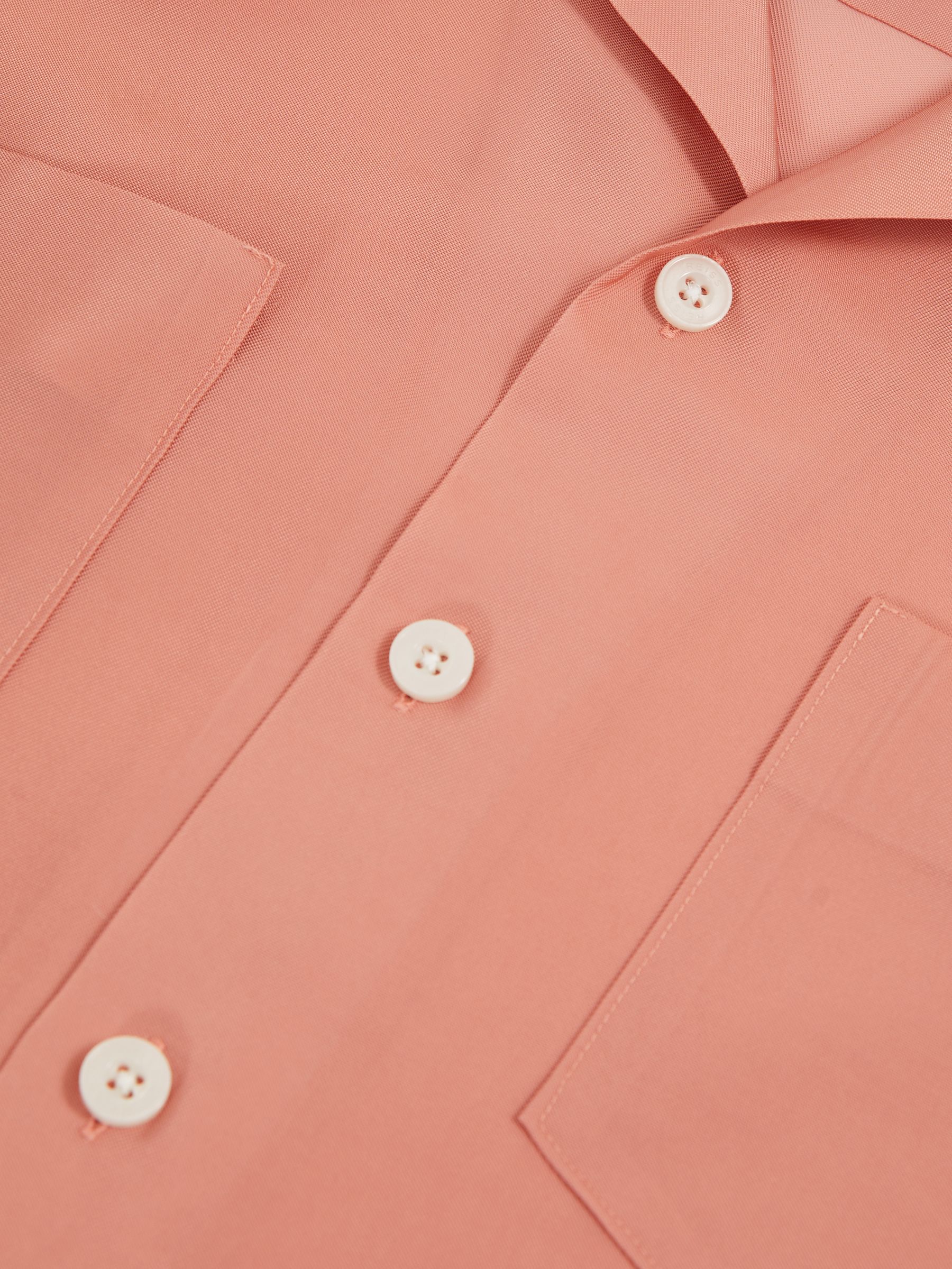 Organza Twin-Pocket Oversize Shirt in Dusty Rose - Image 6 of 6