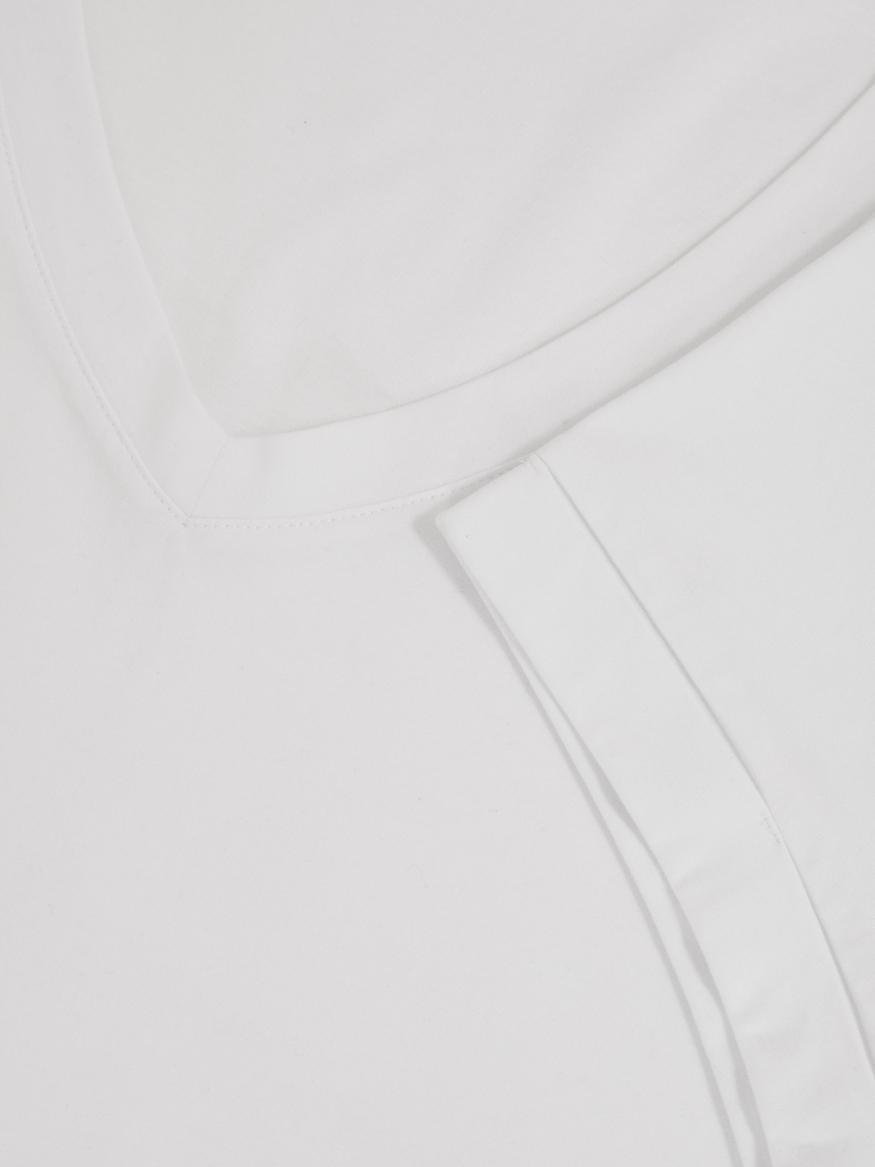 Brushed-Cotton V-Neck T-Shirt in White - Image 7 of 7