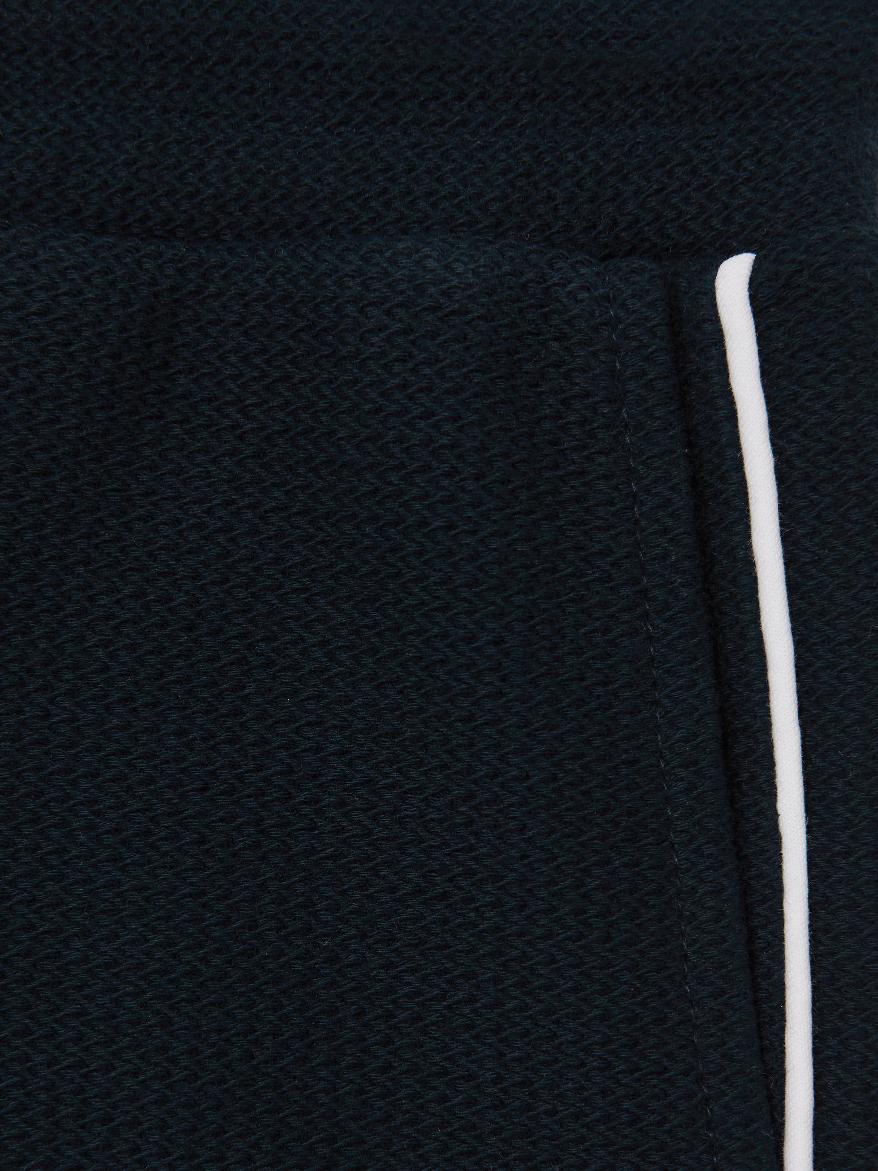 13-14 yrs Cotton Textured Piped Shorts in Navy - Image 4 of 4