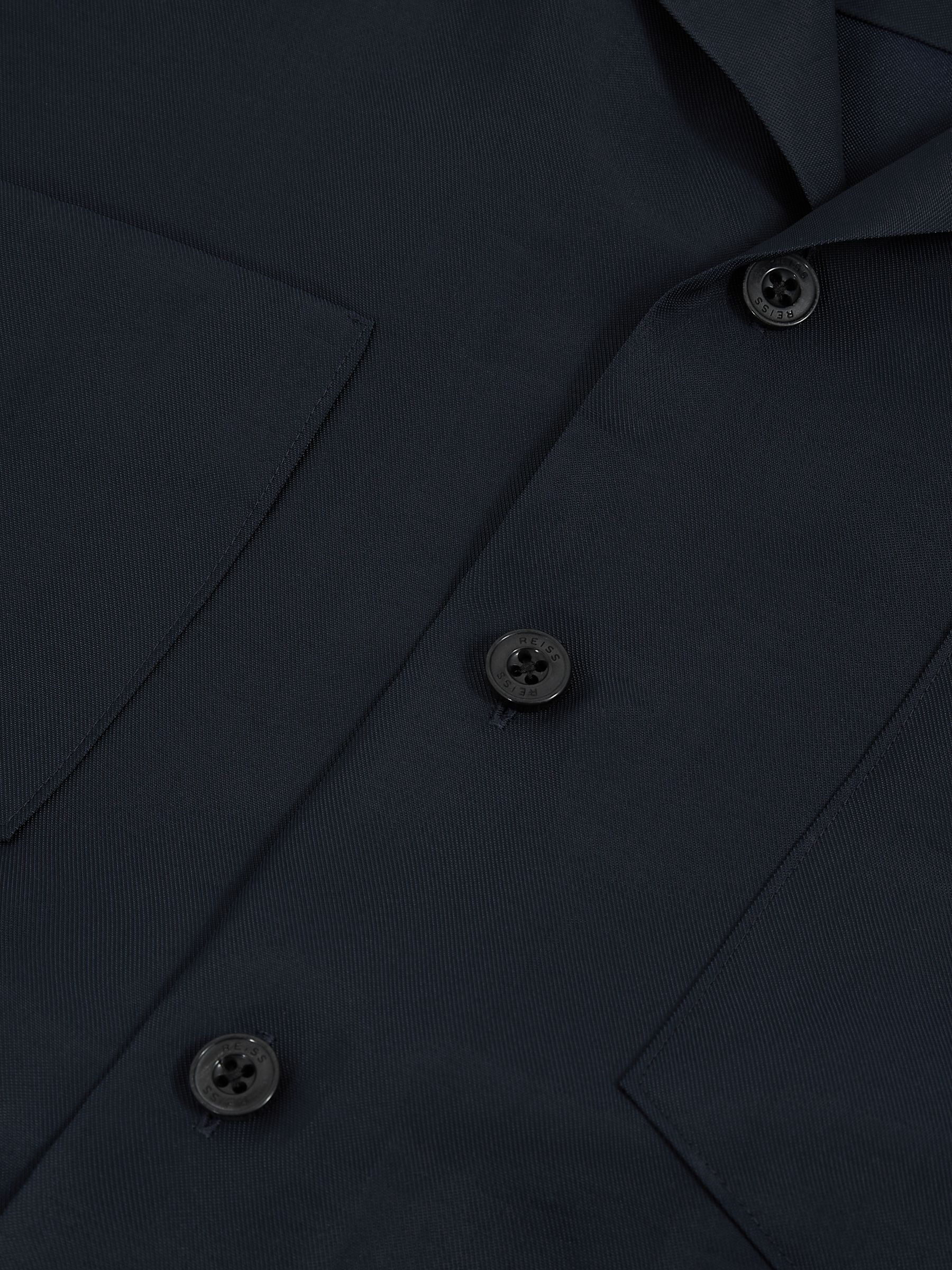 Organza Twin-Pocket Oversize Shirt in Navy - image 3