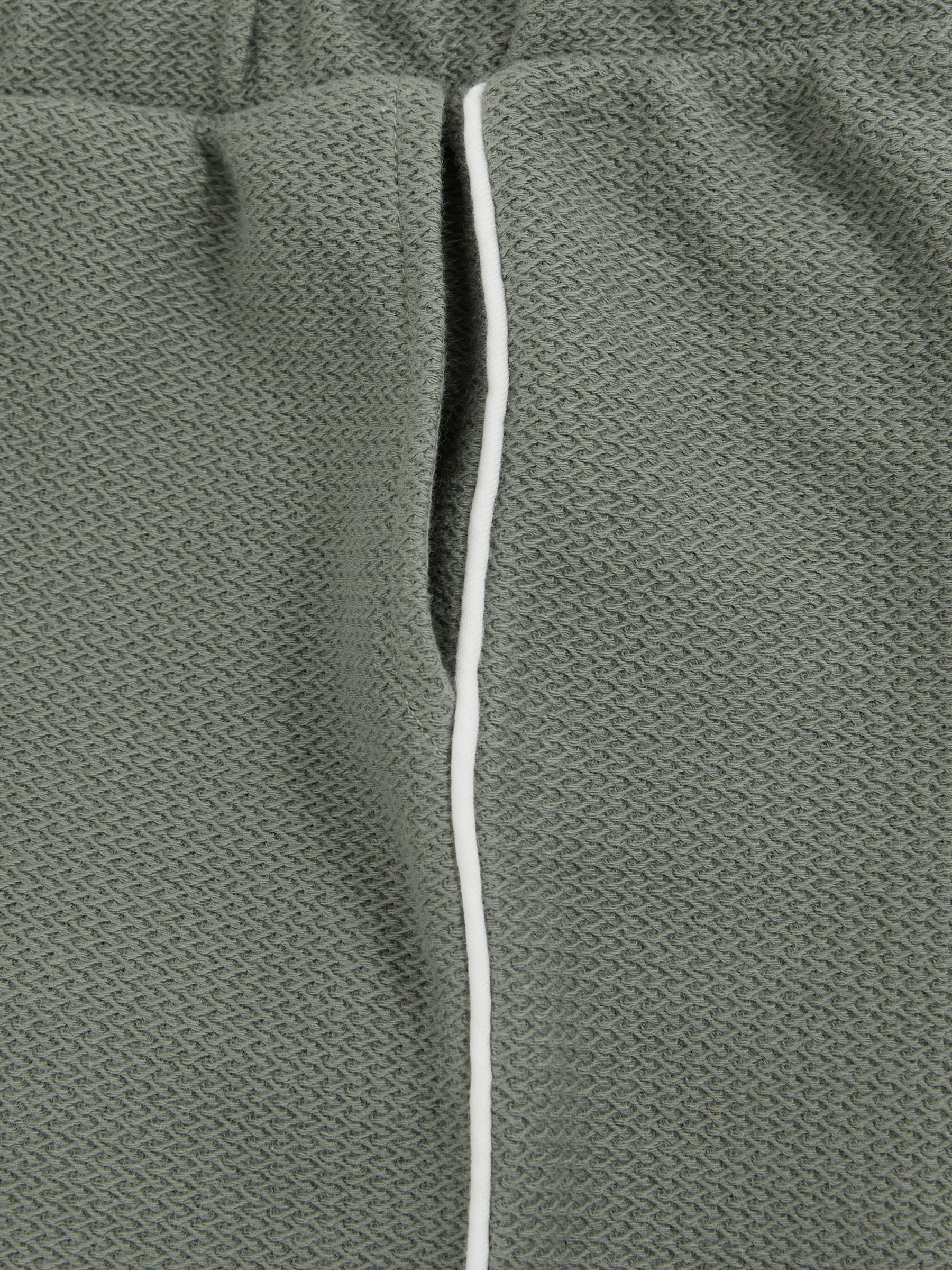 13-14 yrs Cotton Textured Piped Shorts in Sage Green - Image 4 of 4
