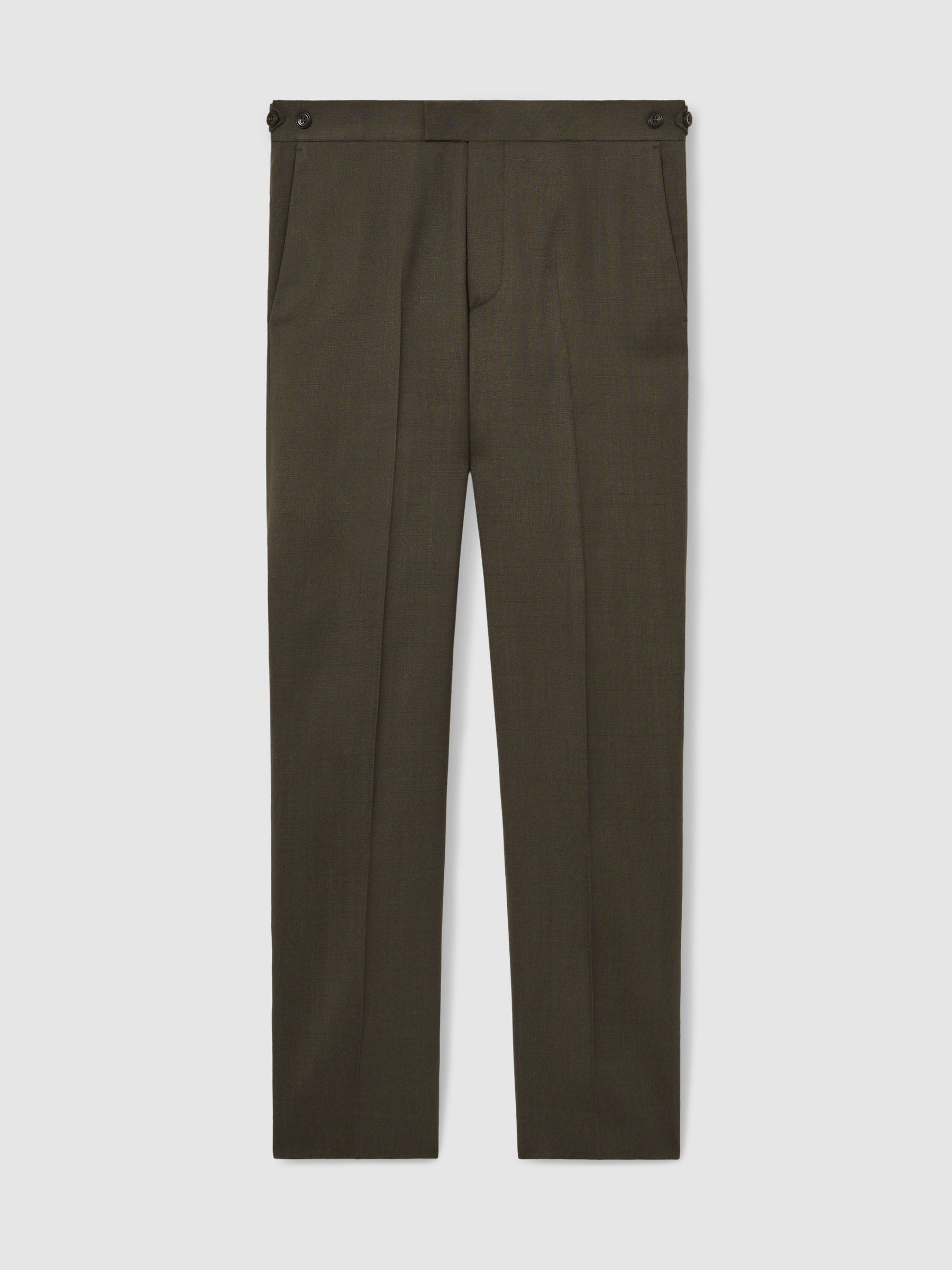 Slim-Fit Suit Trousers in Dark Green - Image 2 of 7