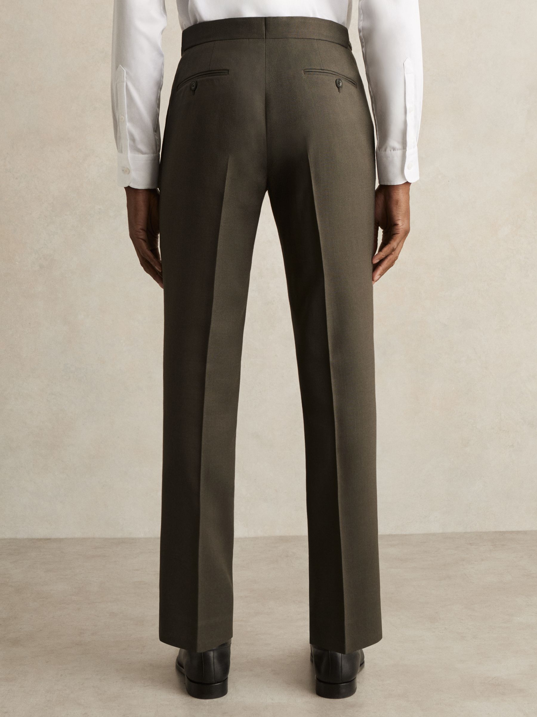 Slim-Fit Suit Trousers in Dark Green - Image 6 of 7