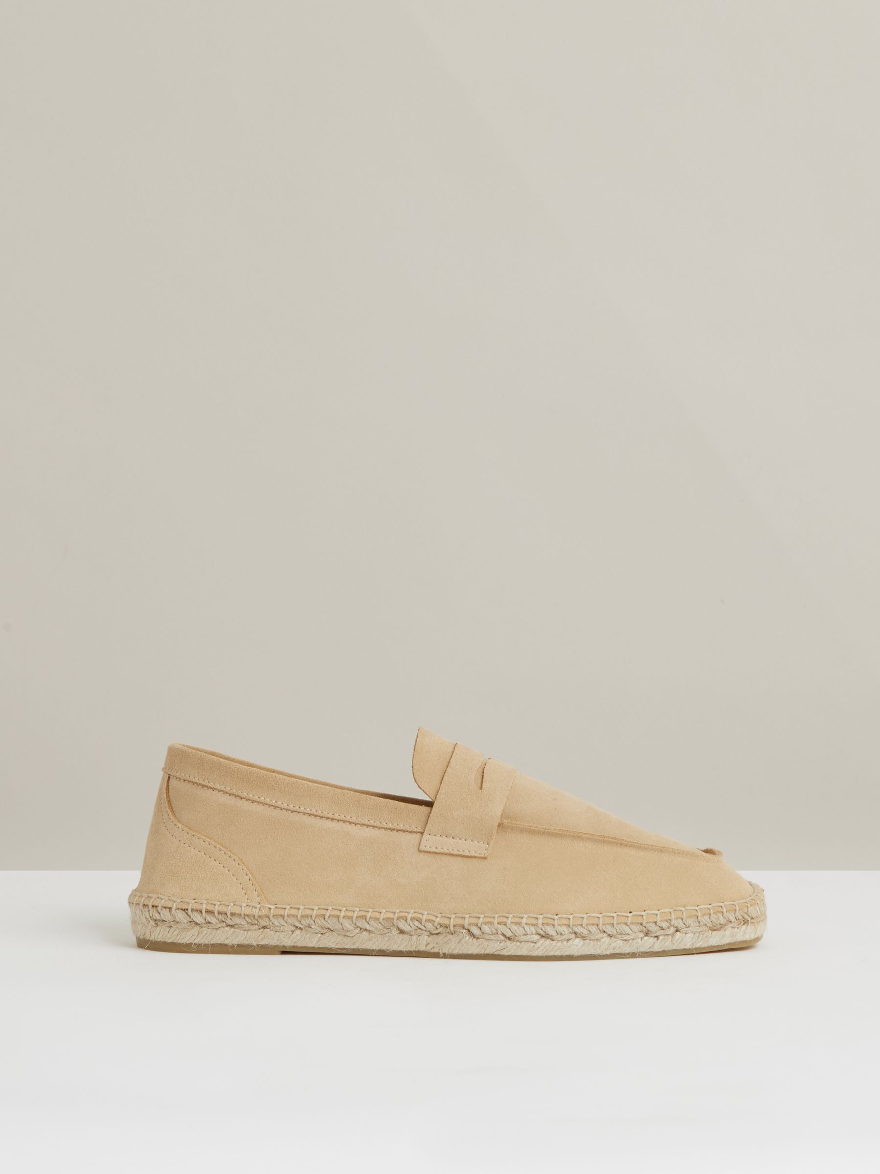 Suede Penny-Strap Espadrilles in Sand Yellow - Image 1 of 6