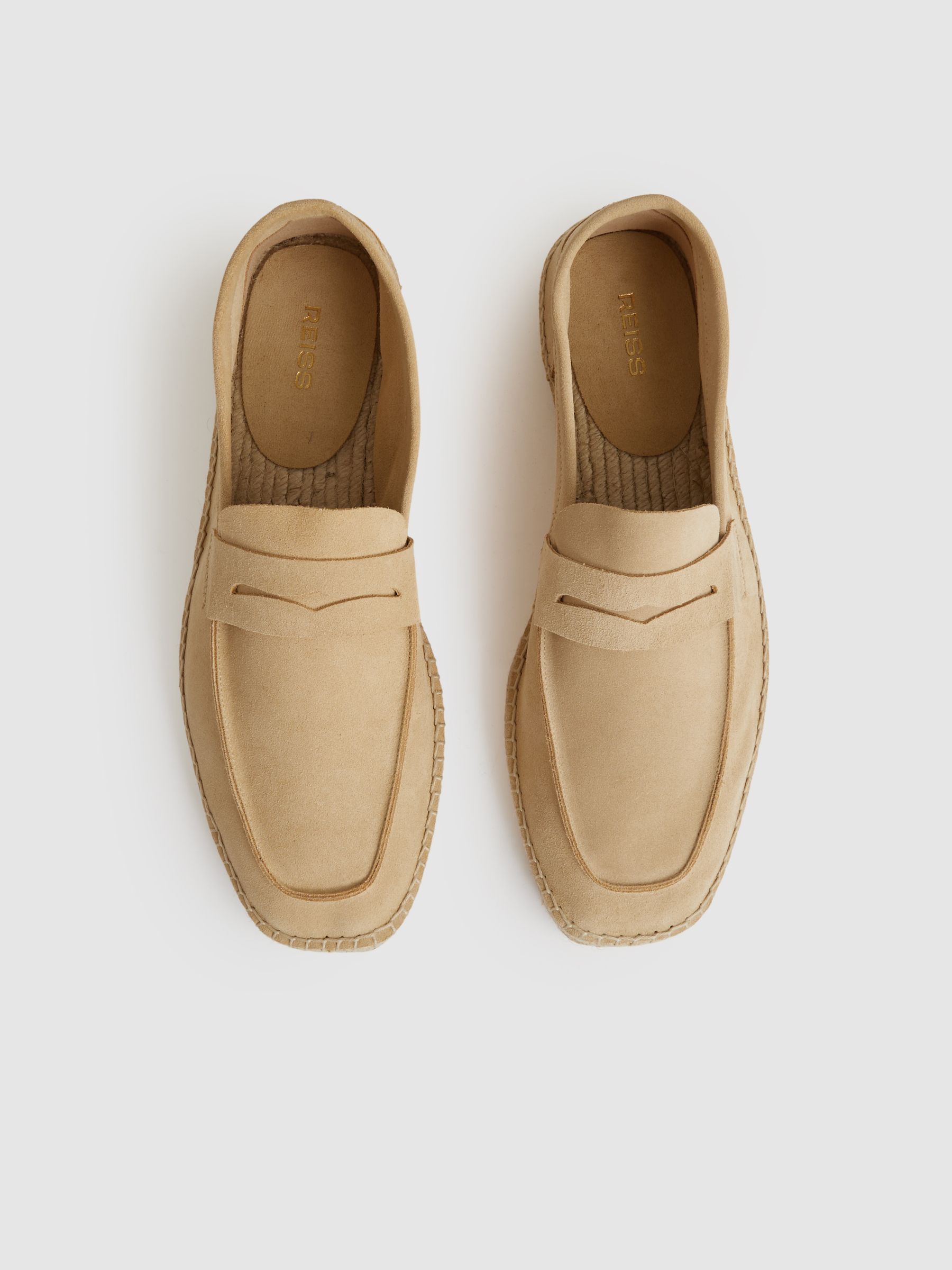 Suede Penny-Strap Espadrilles in Sand Yellow - Image 2 of 6