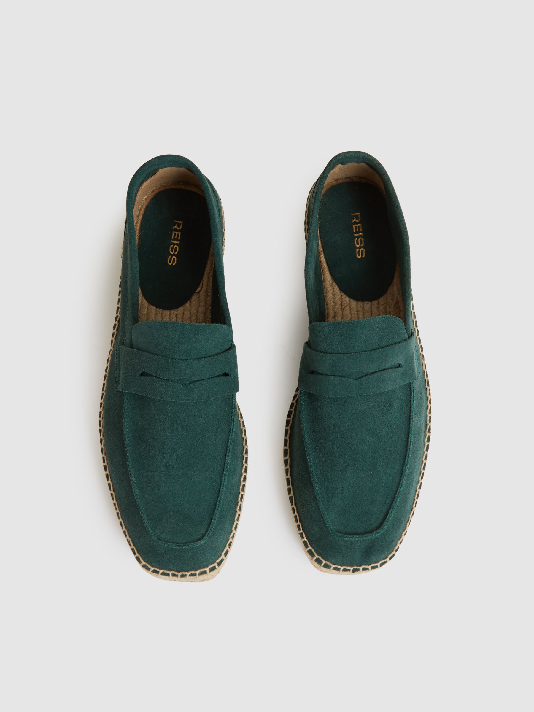Suede Penny-Strap Espadrilles in Light Teal - Image 3 of 5