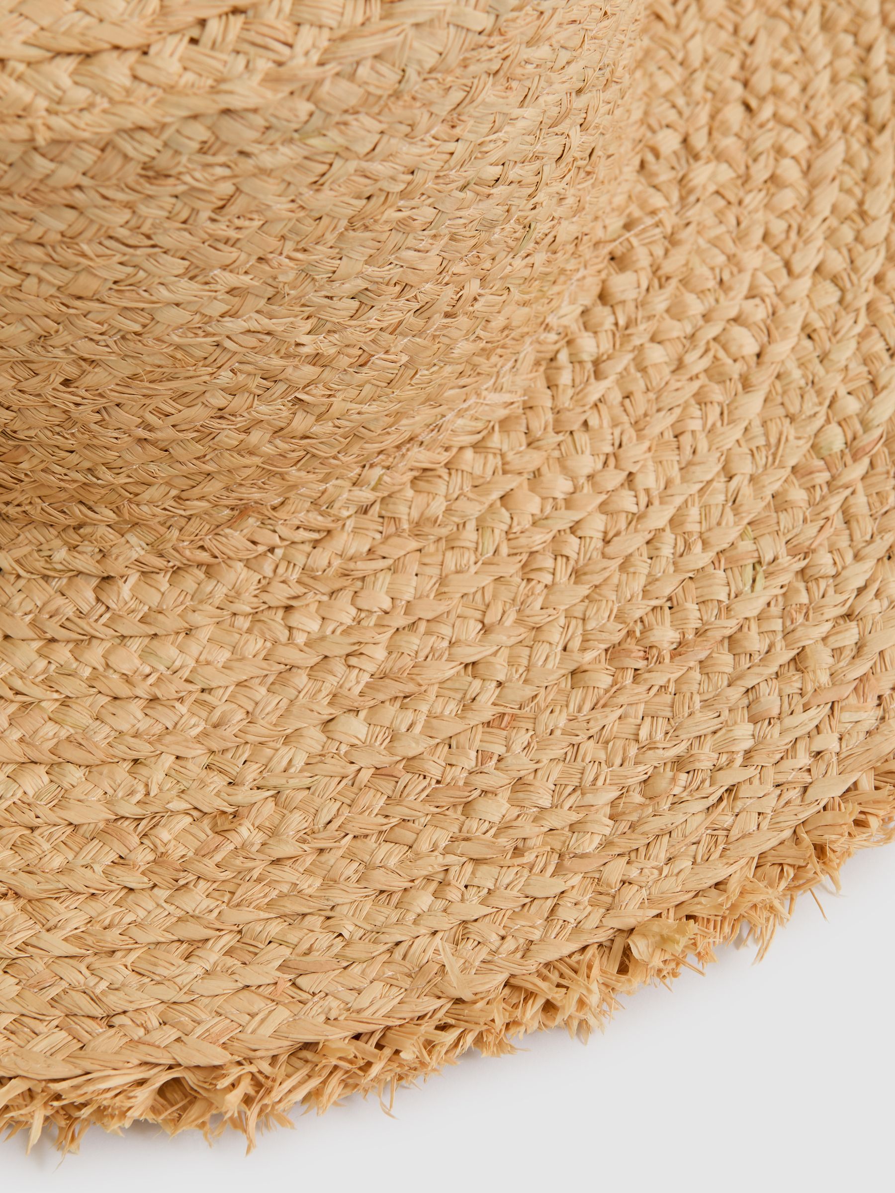 Straw Boater Hat in Natural - Image 4 of 4