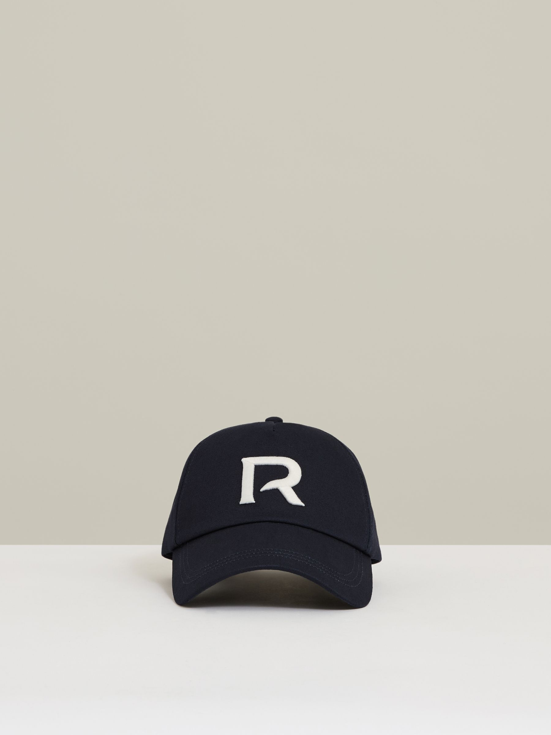 Cotton Logo-Embroidered Cap in Navy - Image 2 of 5