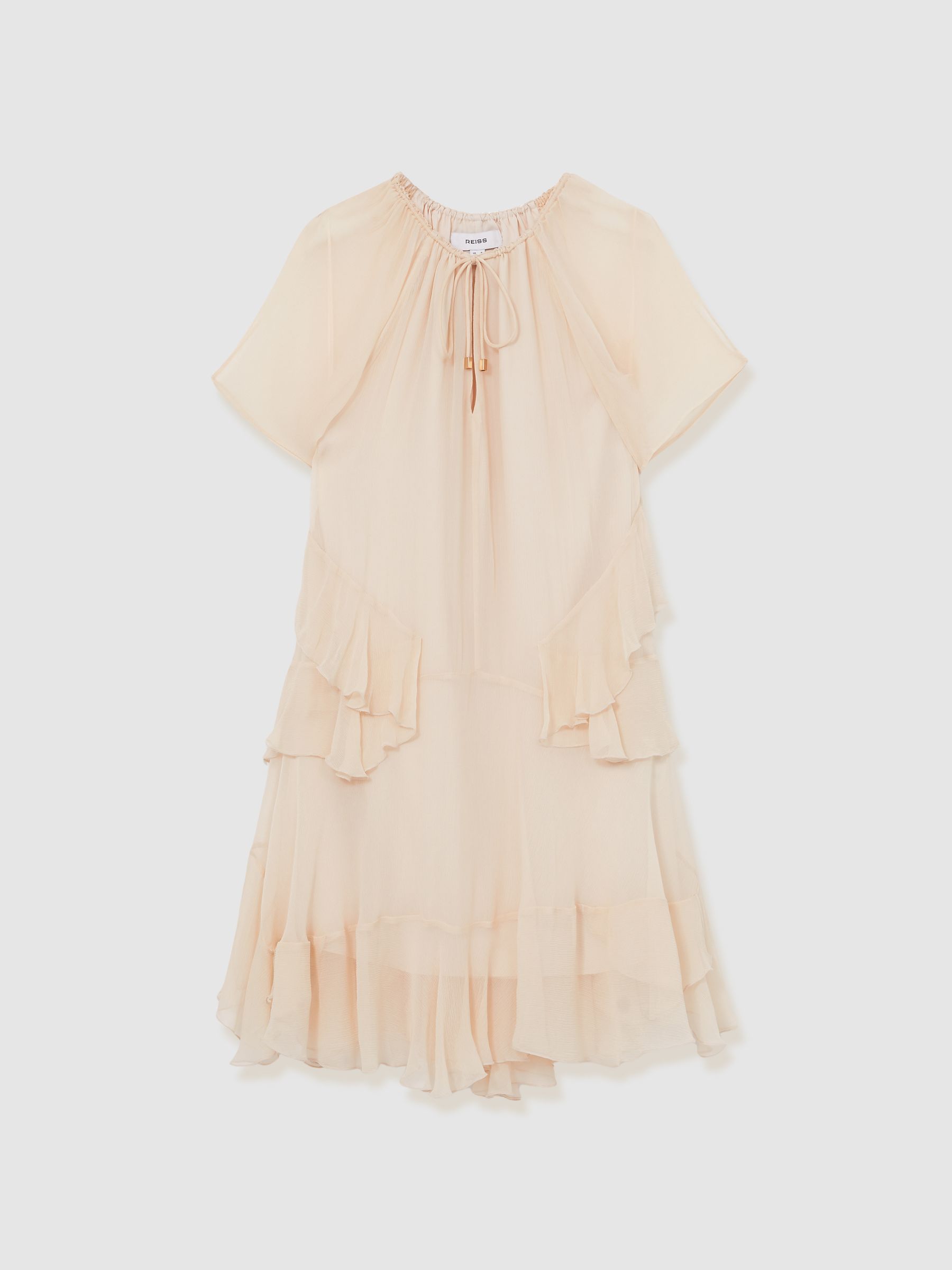 Ruffle Mini Dress in Pink - Image 2 of 5