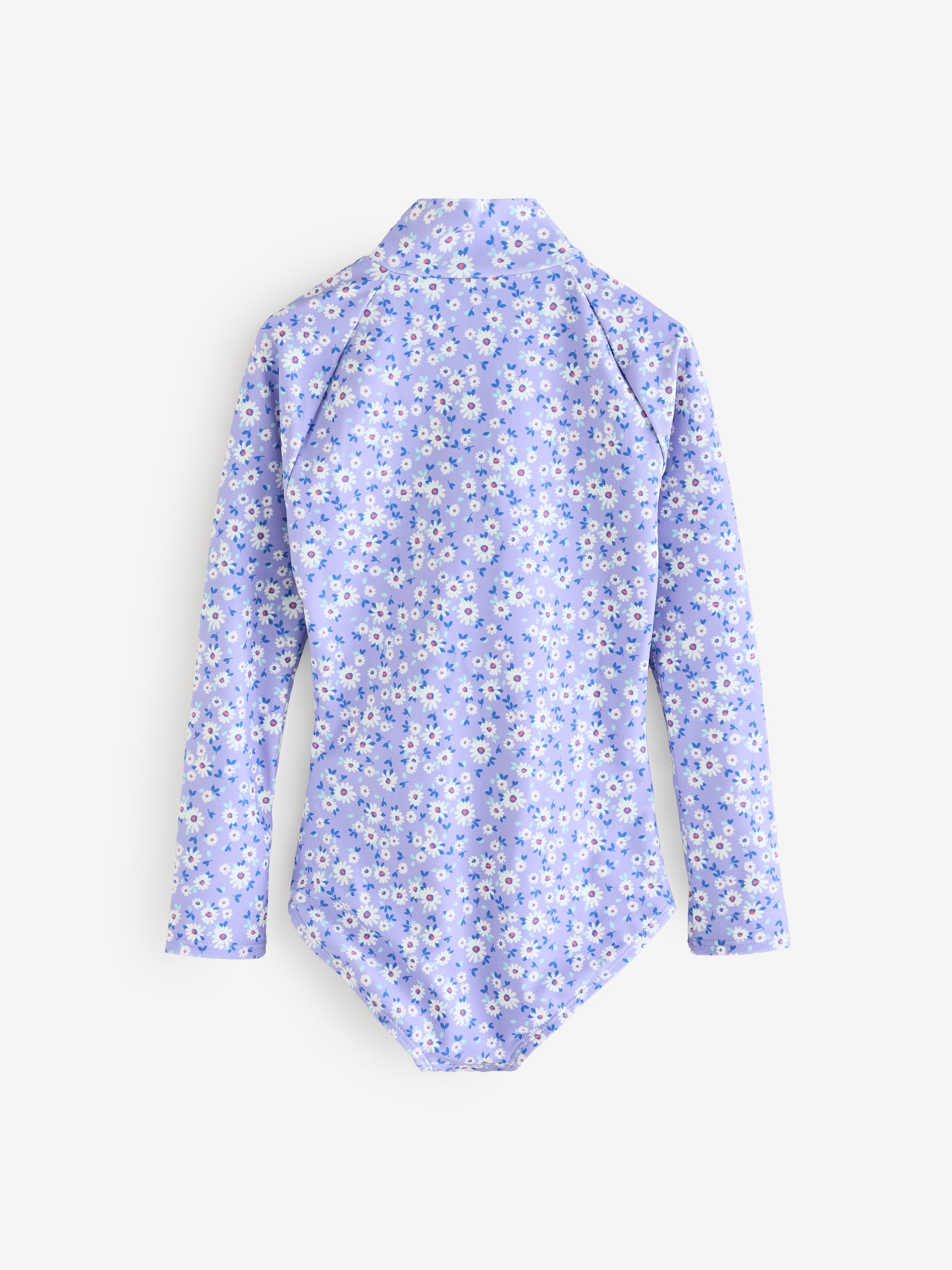 Purple Floral Rash Guard Swimsuit (4-13yrs) - Image 2 of 4
