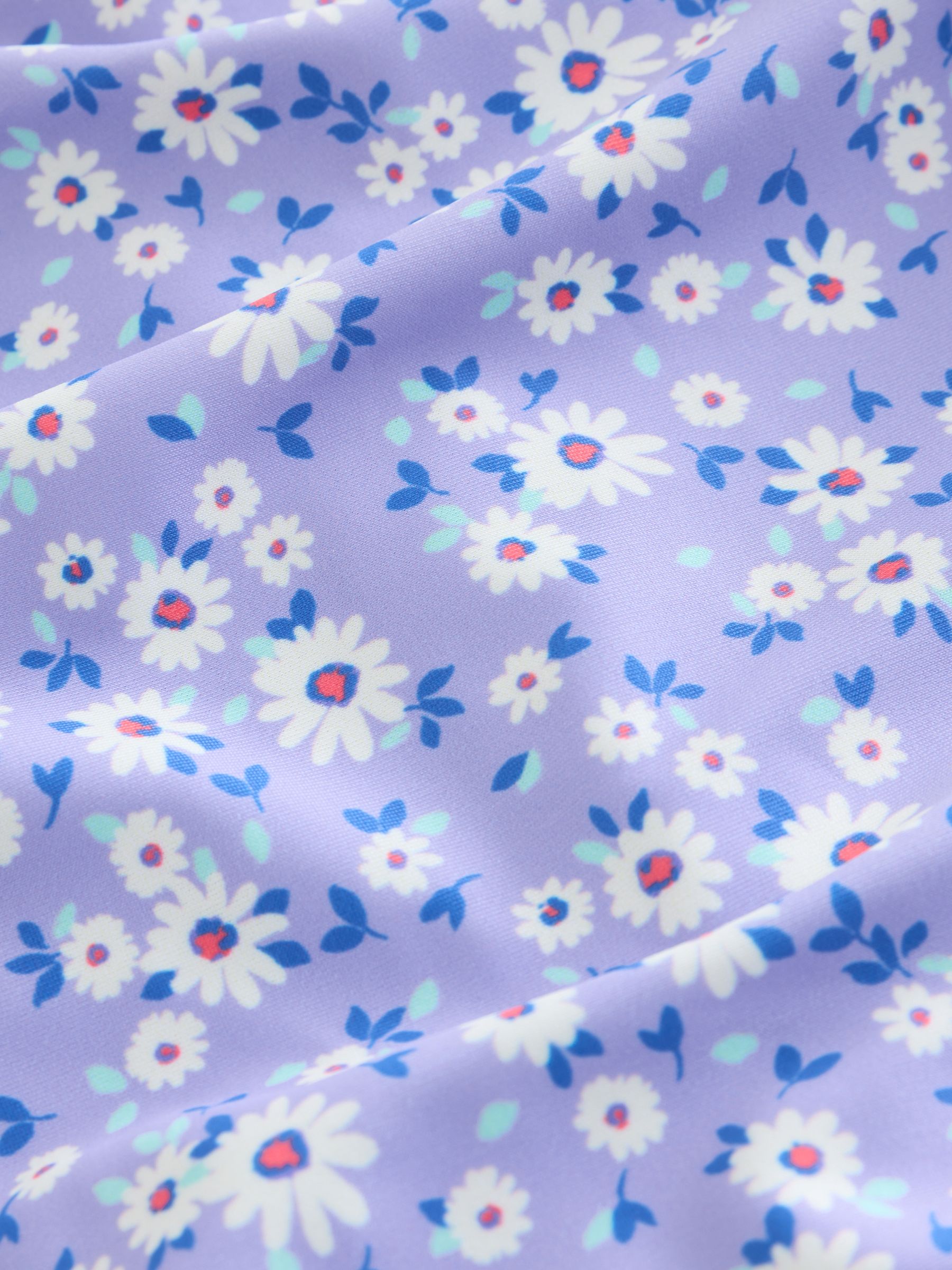 Purple Floral Rash Guard Swimsuit (4-13yrs) - Image 4 of 4