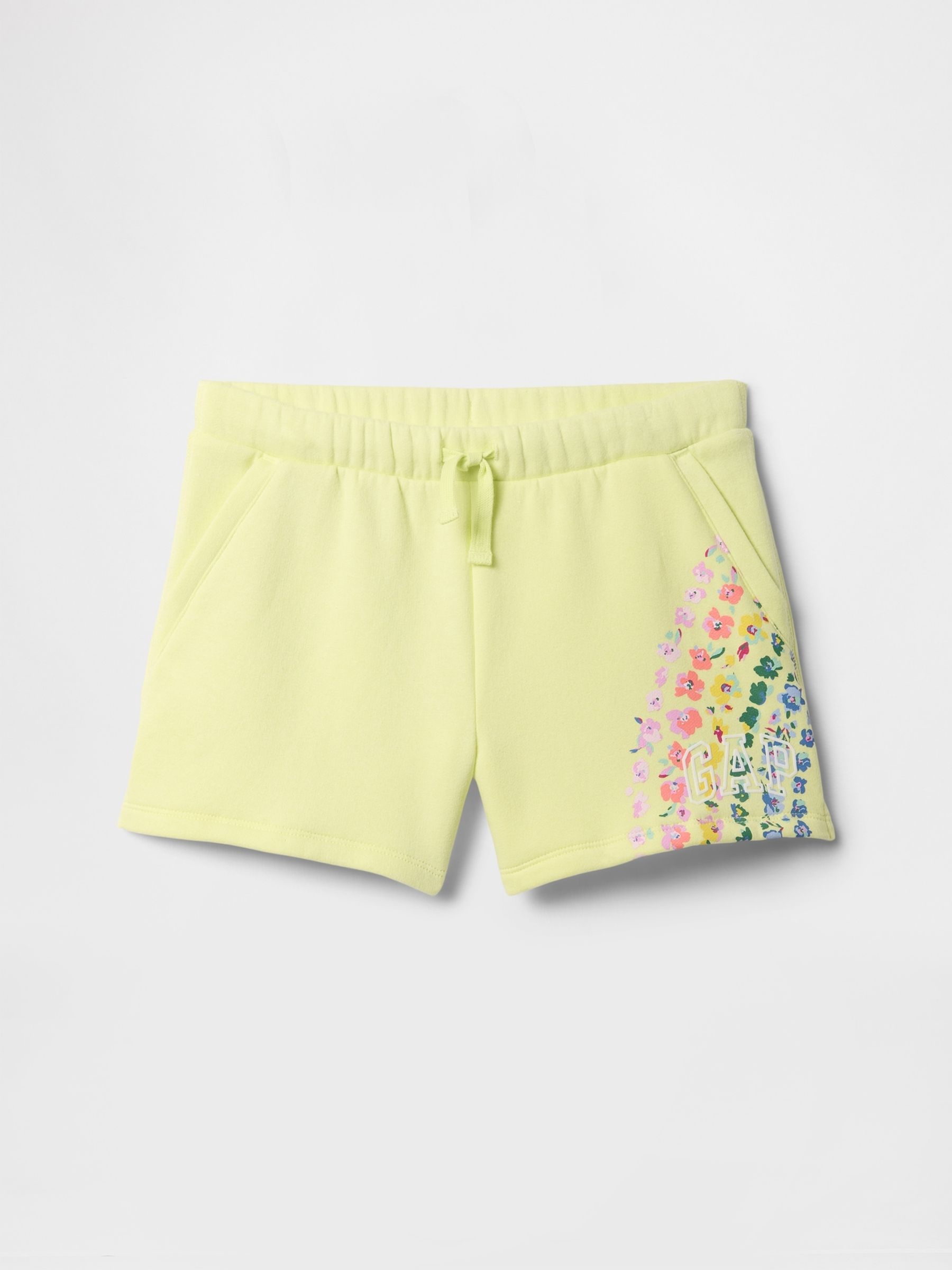 Yellow Fleece-Lined Pull On Shorts - Image 1 of 2