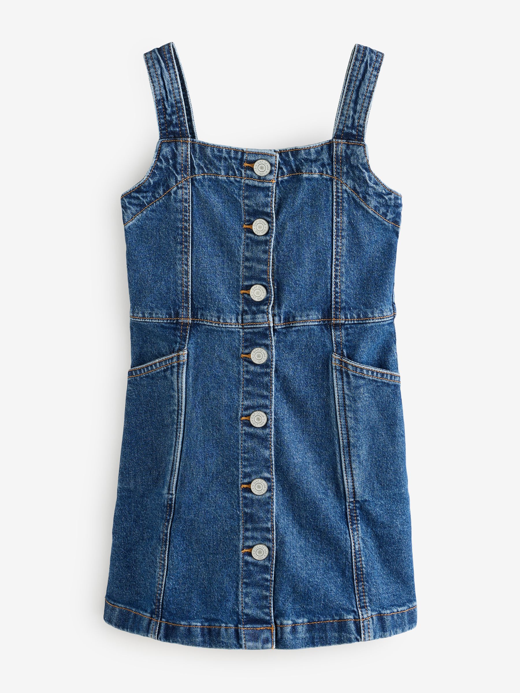 Blue Button Up Denim Dress (4-13yrs) - Image 1 of 4