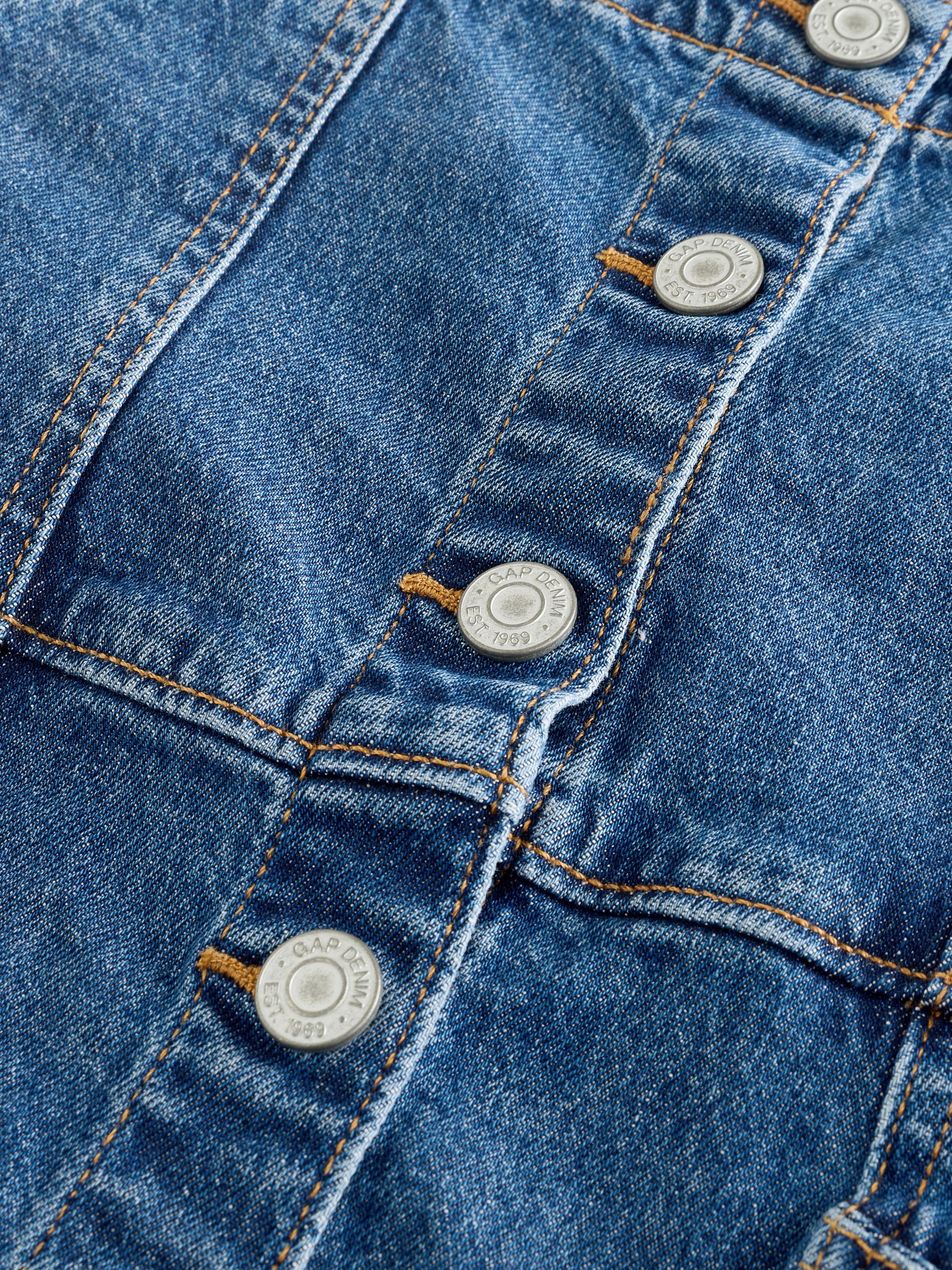 Blue Button Up Denim Dress (4-13yrs) - Image 3 of 4